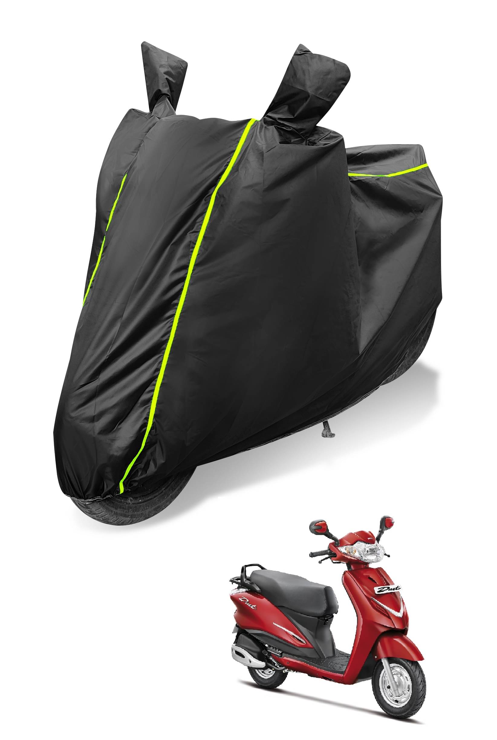     			Mockhe Bike Body Cover for Hero Duet ( Pack of 1 ) , Black