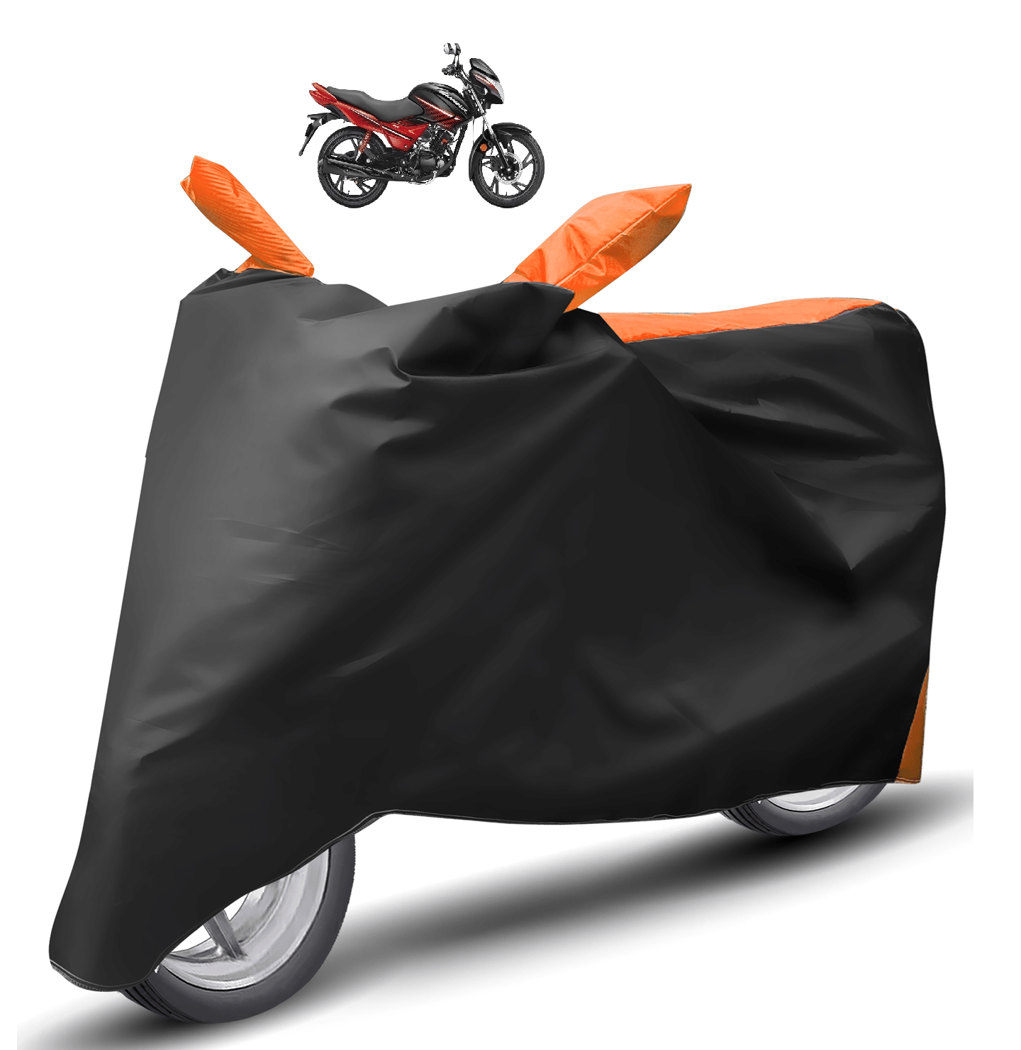     			Mockhe Bike Body Cover for Hero Glamour ( Pack of 1 ) , Orange