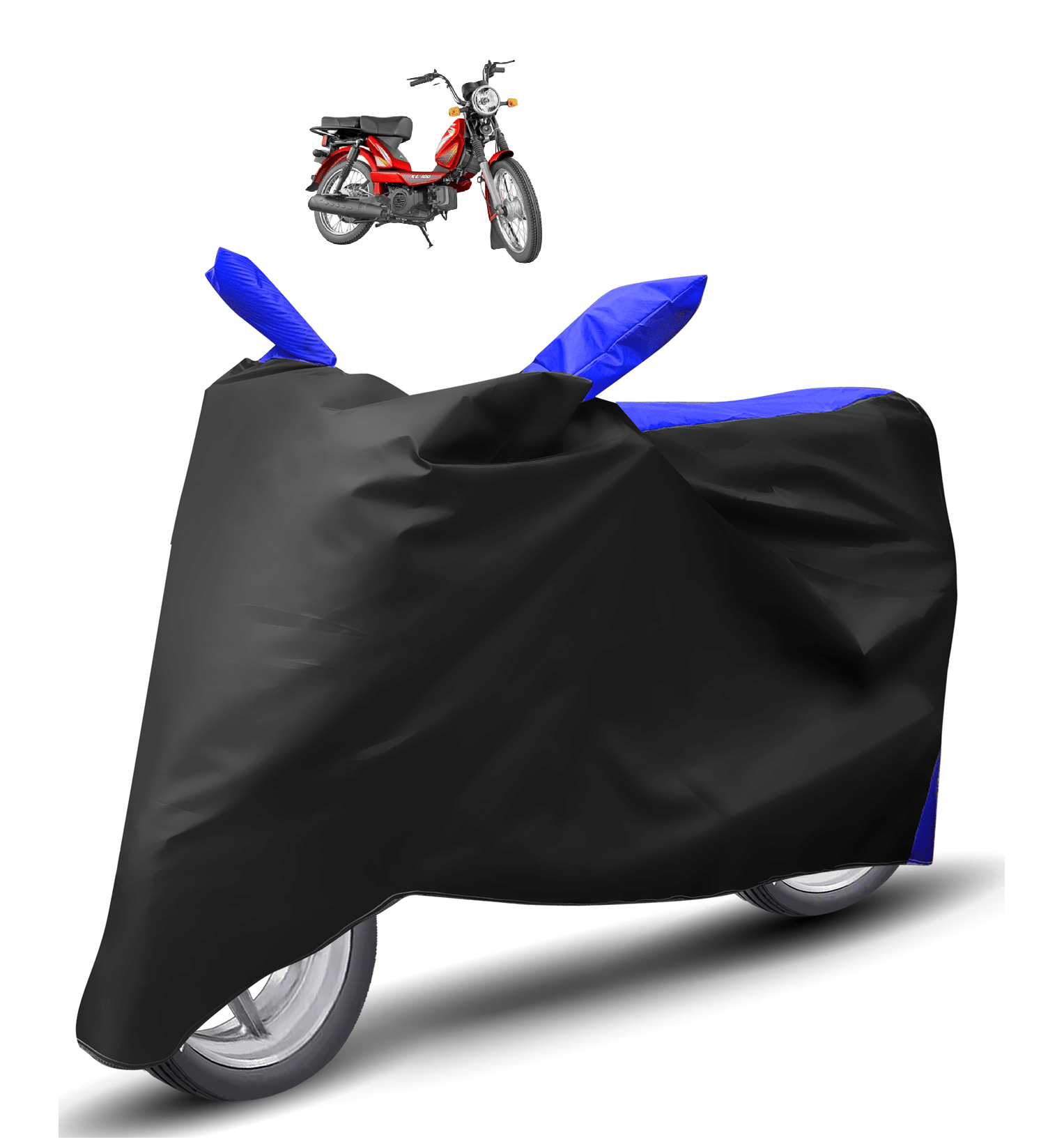     			Mockhe Bike Body Cover for TVS Heavy Duty Super XL ( Pack of 1 ) , Navy Blue