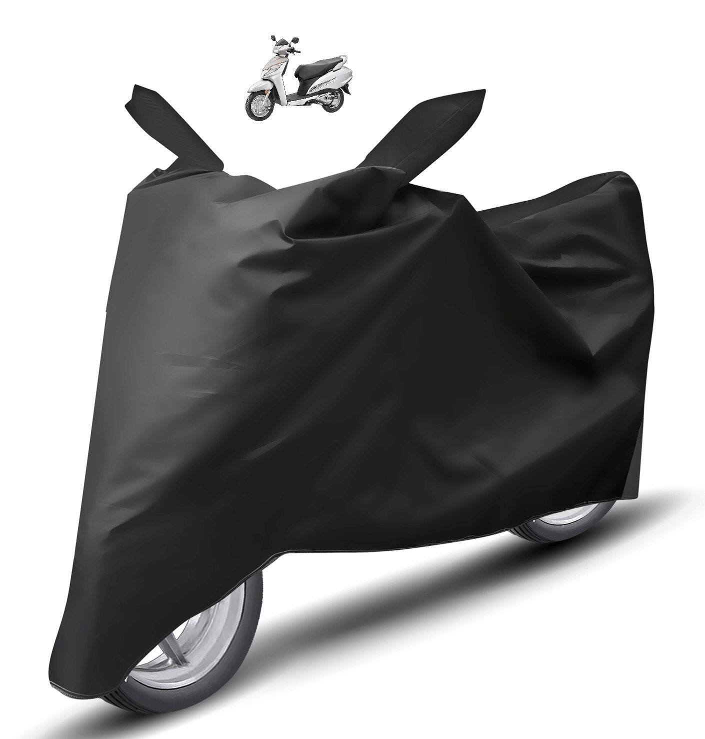     			Mockhe Bike Body Cover for Honda Activa 125 ( Pack of 1 ) , Black