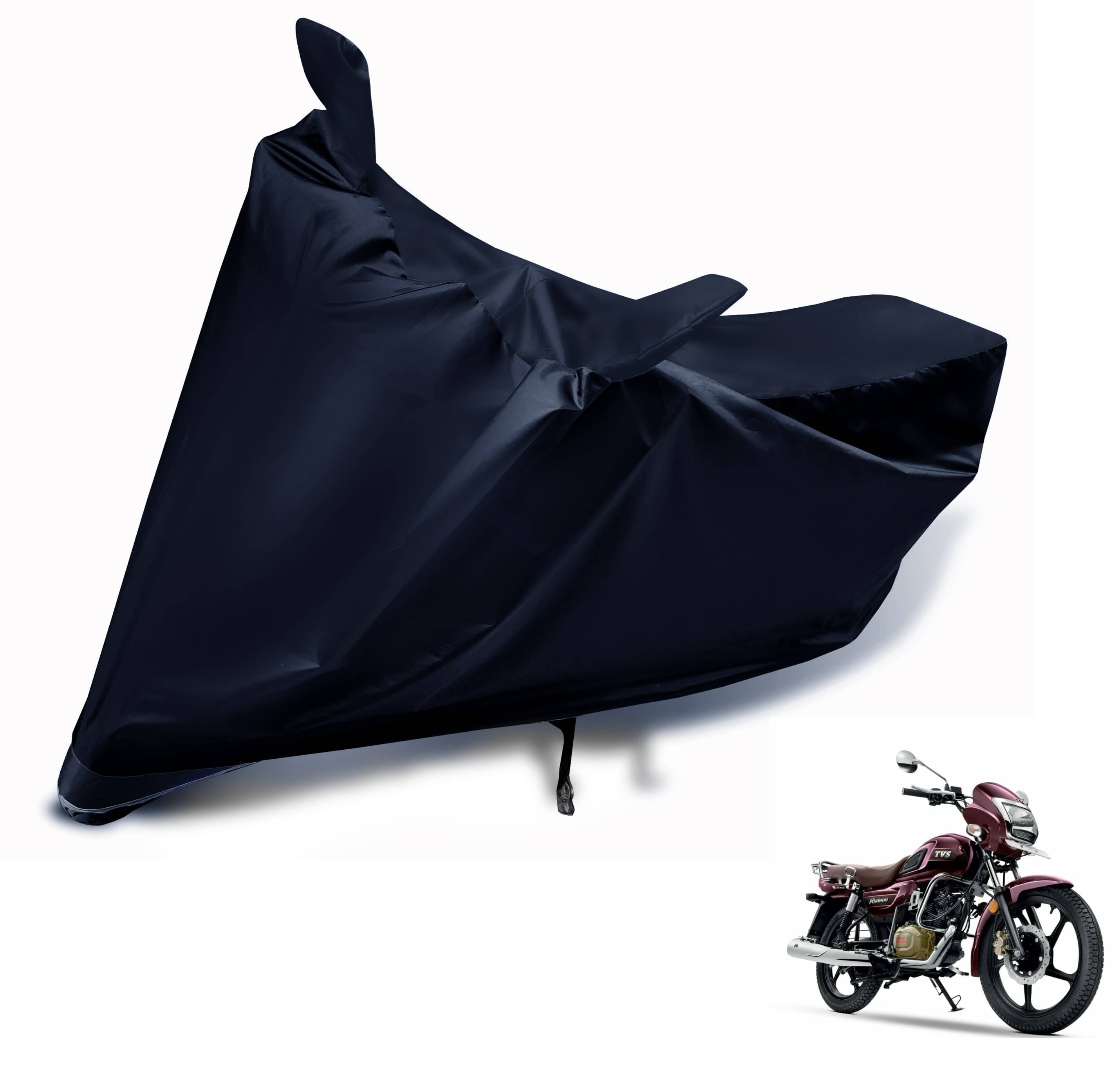 Mockhe Bike Body Cover for TVS All Bike Models ( Pack of 1 ) , Black Mockhe Bike Body Cover for TVS All Bike Models ( Pack of 1 ) , Black