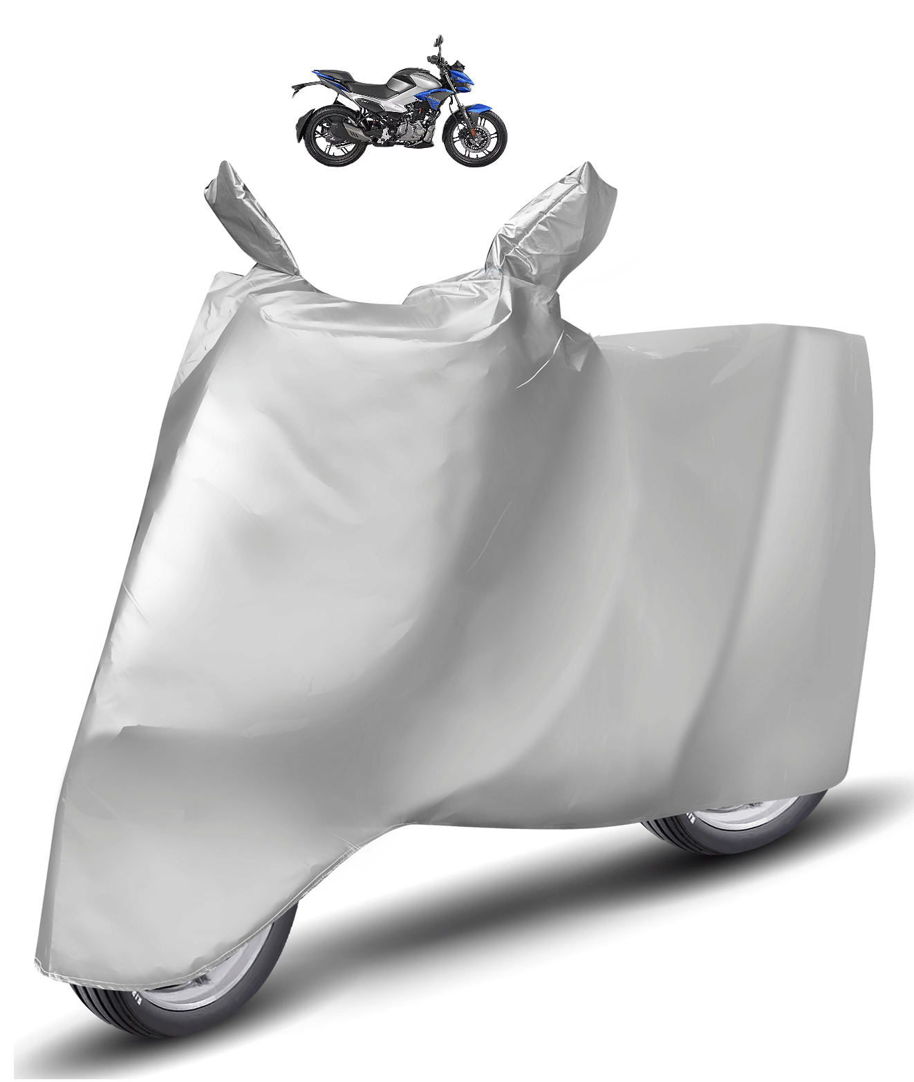     			Mockhe Bike Body Cover for Hero Xtreme ( Pack of 1 ) , Silver