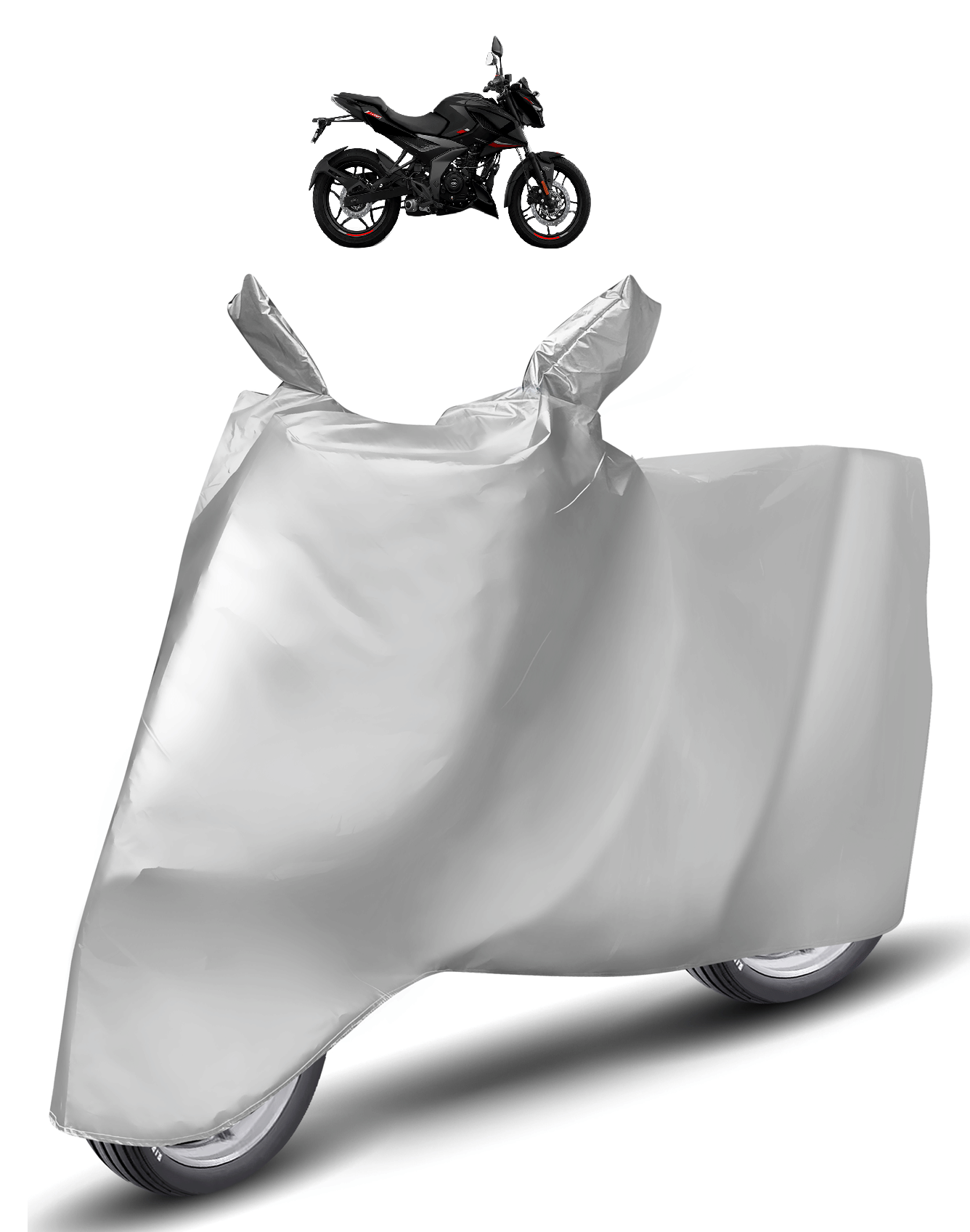 Mockhe Bike Body Cover for Bajaj Pulsar DTSi ( Pack of 1 ) , Silver Mockhe Bike Body Cover for Bajaj Pulsar DTSi ( Pack of 1 ) , Silver