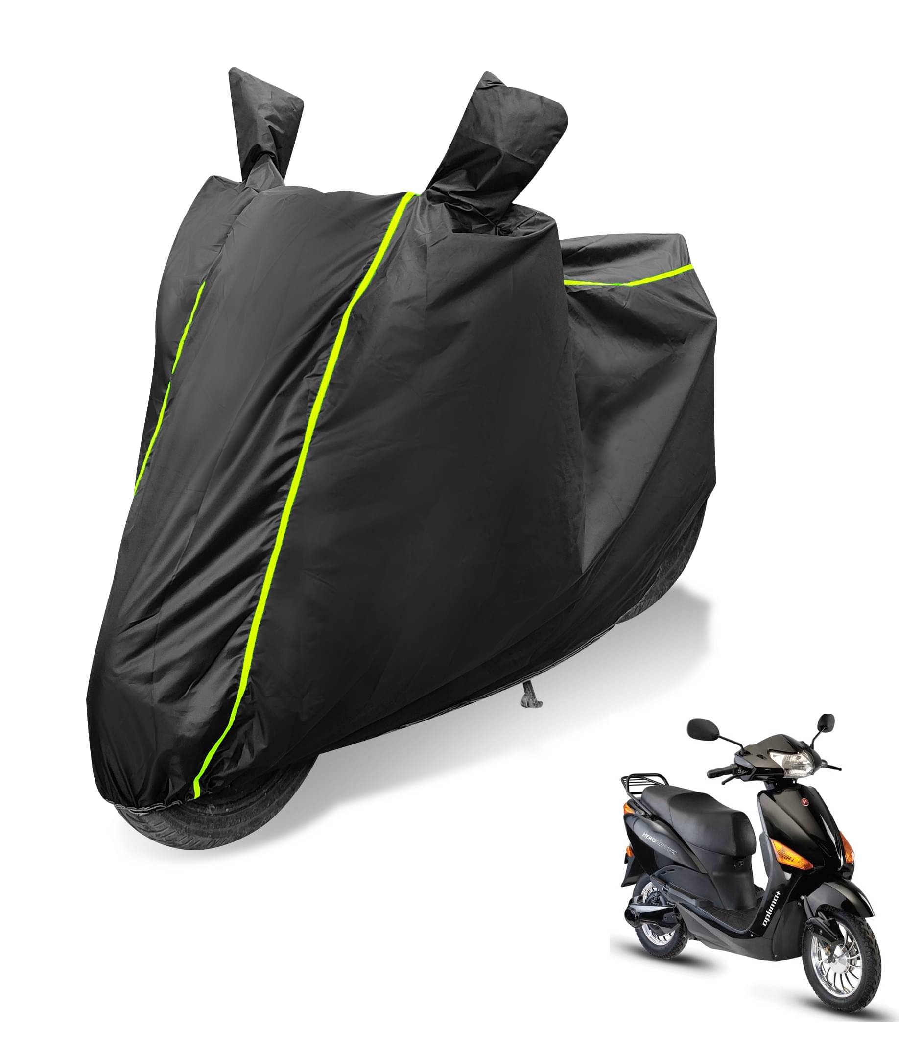 Mockhe Bike Body Cover for Hero Electric Optima ( Pack of 1 ) , Black Mockhe Bike Body Cover for Hero Electric Optima ( Pack of 1 ) , Black