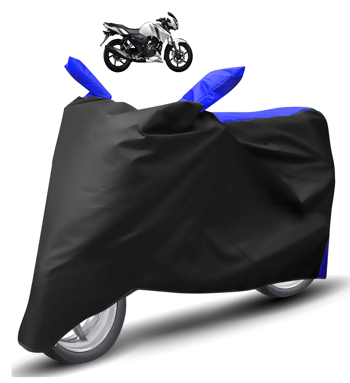     			Mockhe Bike Body Cover for TVS Apache RTR 160 ( Pack of 1 ) , Navy Blue
