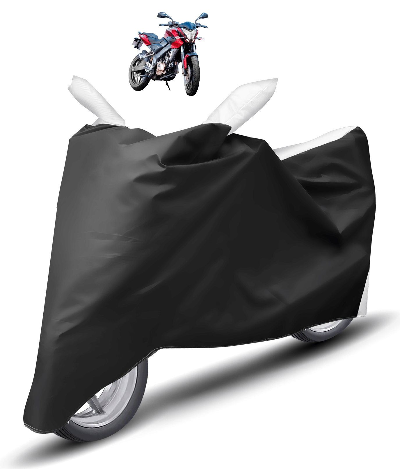     			Mockhe Bike Body Cover for Bajaj Pulsar 200 ( Pack of 1 ) , White