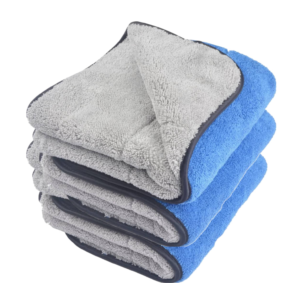 Mockhe Blue 800 GSM Microfiber Cloth For Automobile ( Pack of 3 ) Mockhe Blue 800 GSM Microfiber Cloth For Automobile ( Pack of 3 )