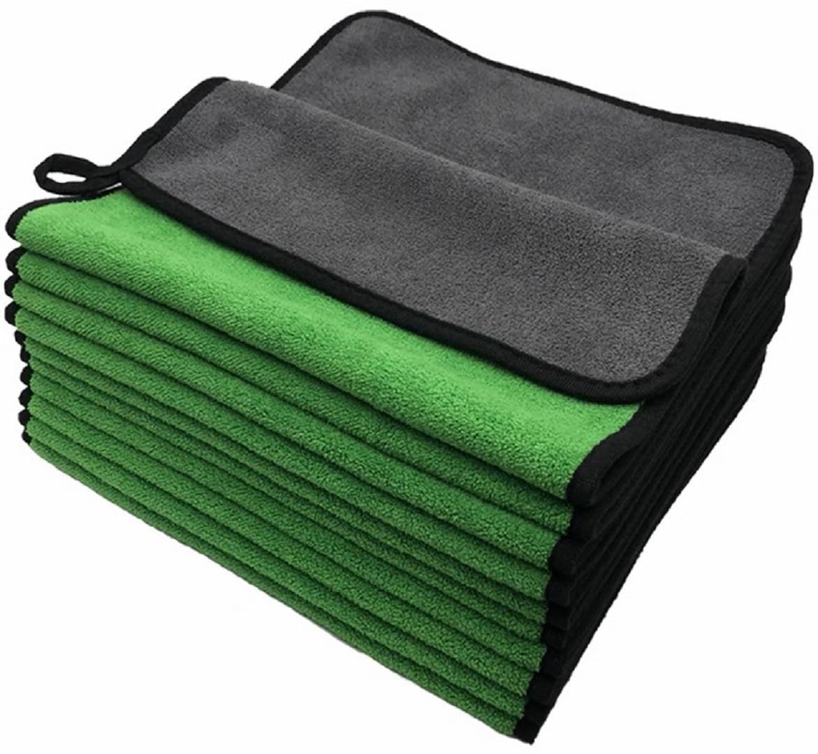 Mockhe Green 800 GSM Drying Towel For Automobile ( Pack of 6 ) Mockhe Green 800 GSM Drying Towel For Automobile ( Pack of 6 )