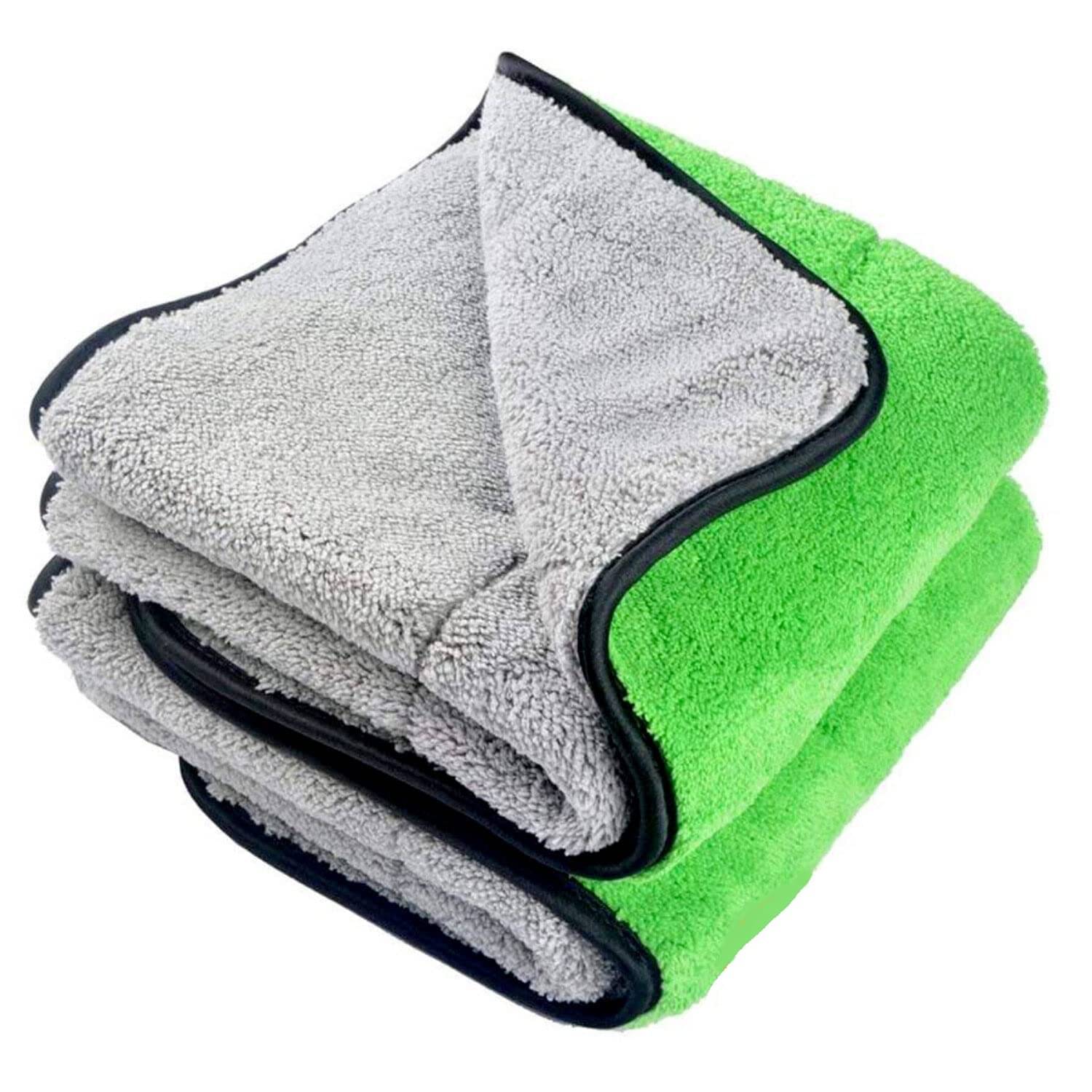 Mockhe Green 800 GSM Drying Towel For Automobile ( Pack of 2 ) Mockhe Green 800 GSM Drying Towel For Automobile ( Pack of 2 )