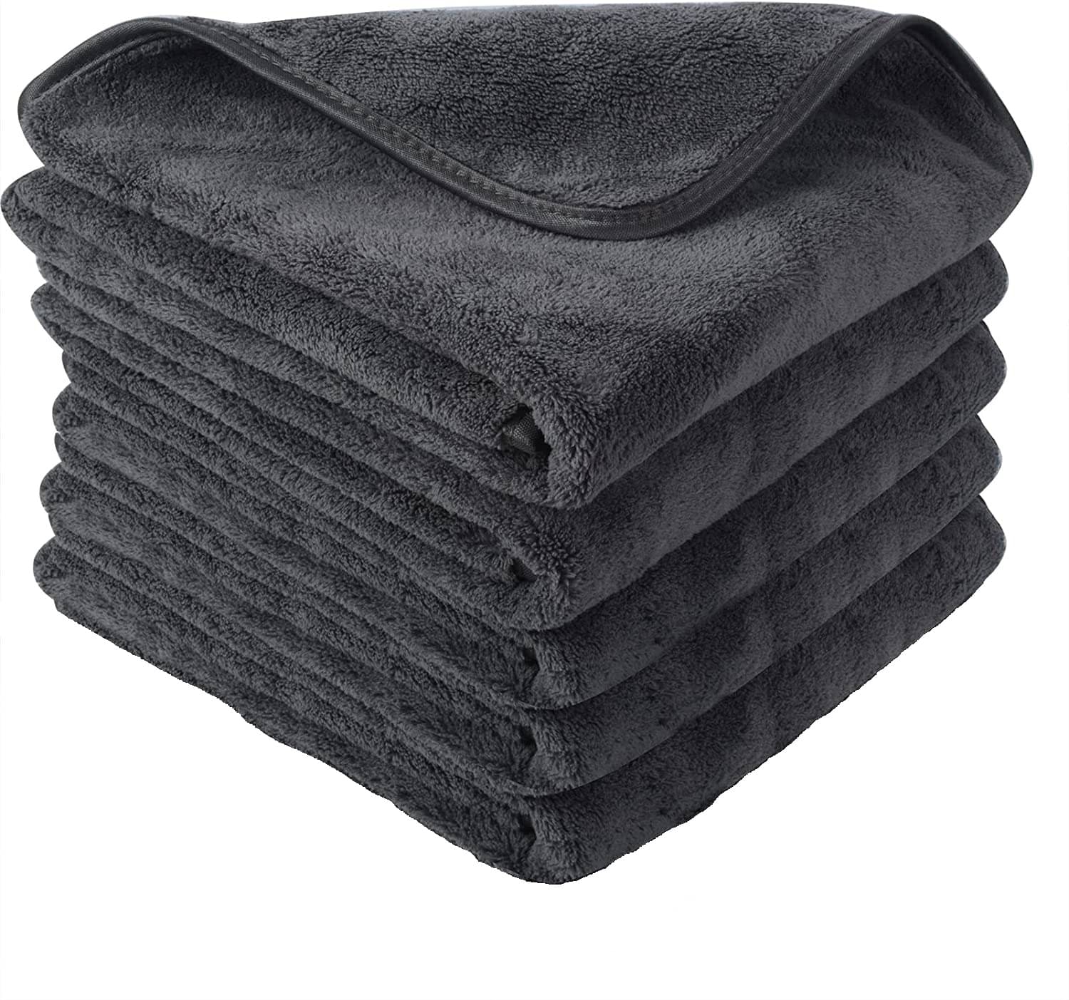 Mockhe Grey 600 GSM Microfiber Cloth For Automobile ( Pack of 5 ) Mockhe Grey 600 GSM Microfiber Cloth For Automobile ( Pack of 5 )