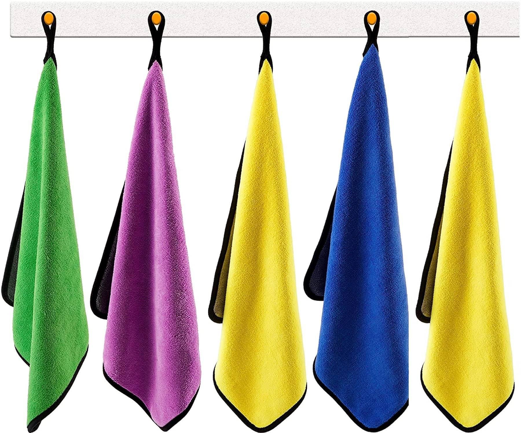 Mockhe Multicolor 800 GSM Drying Towel For Automobile ( Pack of 5 ) Mockhe Multicolor 800 GSM Drying Towel For Automobile ( Pack of 5 )