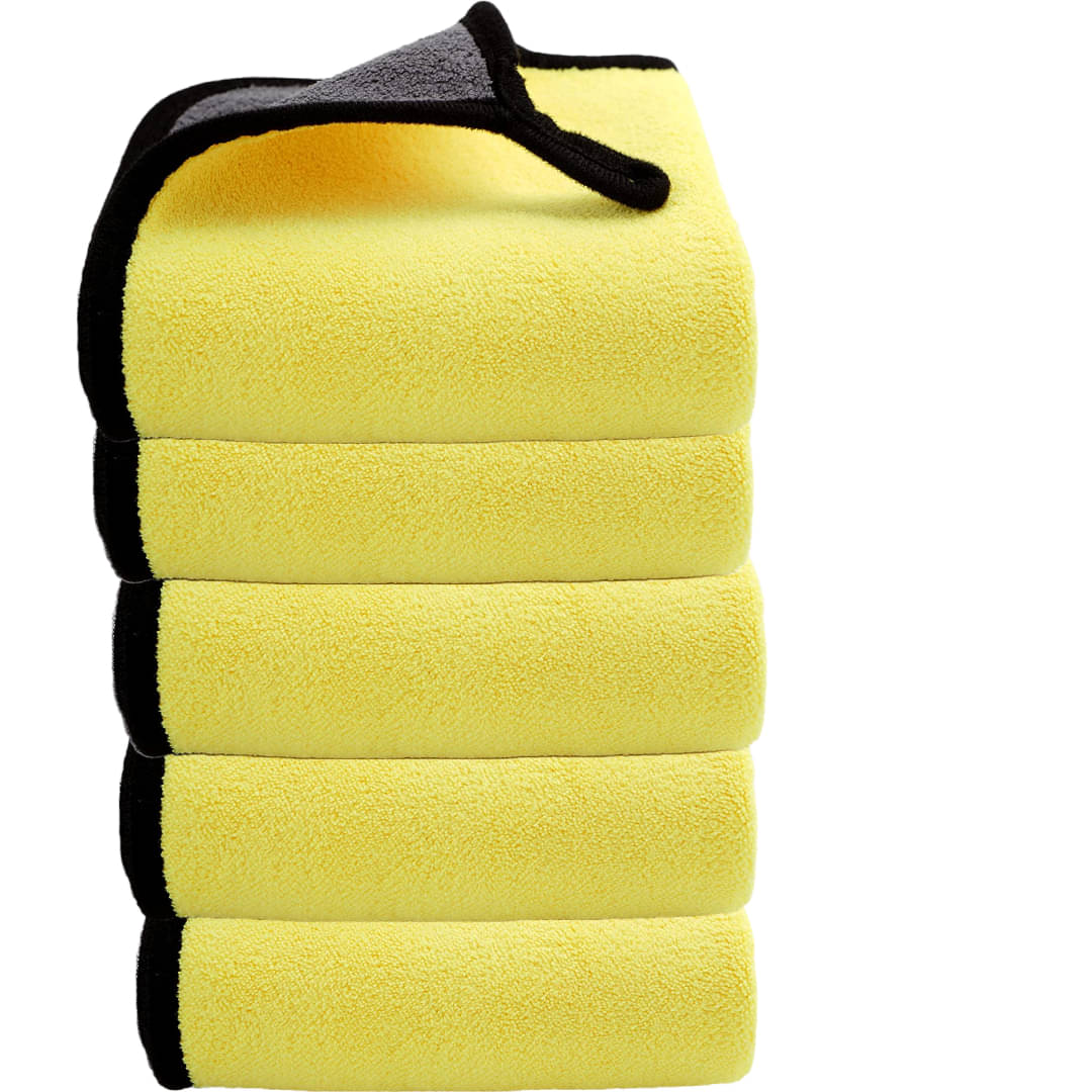 Mockhe Yellow 800 GSM Microfiber Cloth For Automobile ( Pack of 5 ) Mockhe Yellow 800 GSM Microfiber Cloth For Automobile ( Pack of 5 )