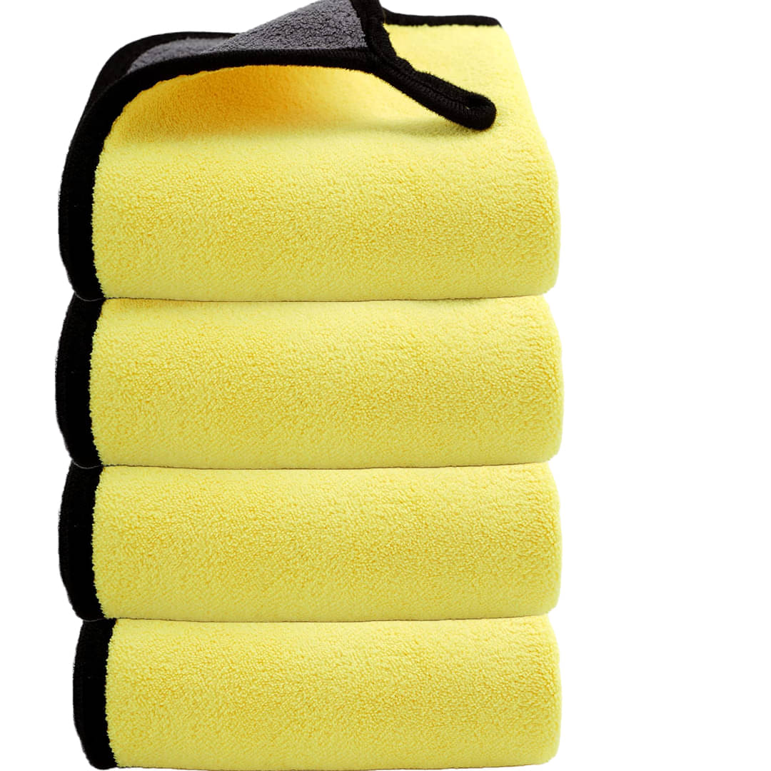     			Mockhe Yellow 800 GSM Microfiber Cloth For Automobile ( Pack of 4 )
