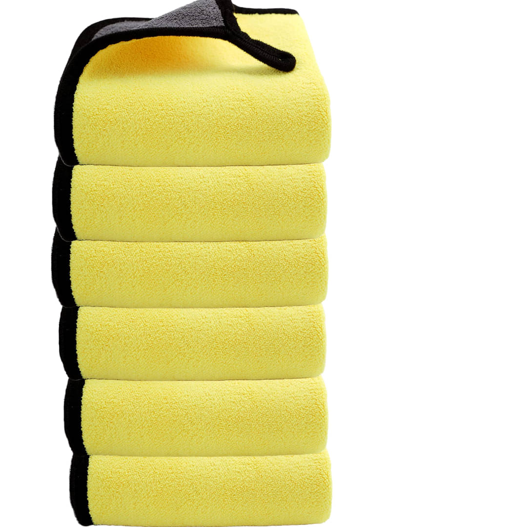     			Mockhe Yellow 800 GSM Microfiber Cloth For Automobile ( Pack of 6 )