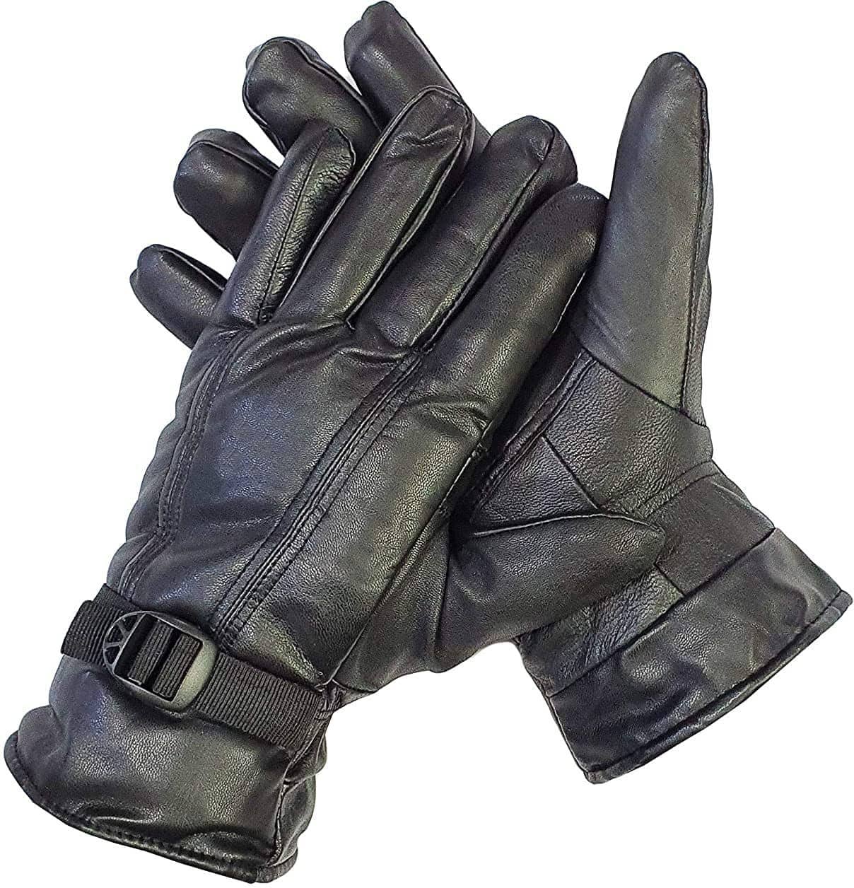 Reoutlook Black Leather Men's Woollen Gloves ( Pack of 1 ) - Jewellery Sets | Buy online on ZillyBuy