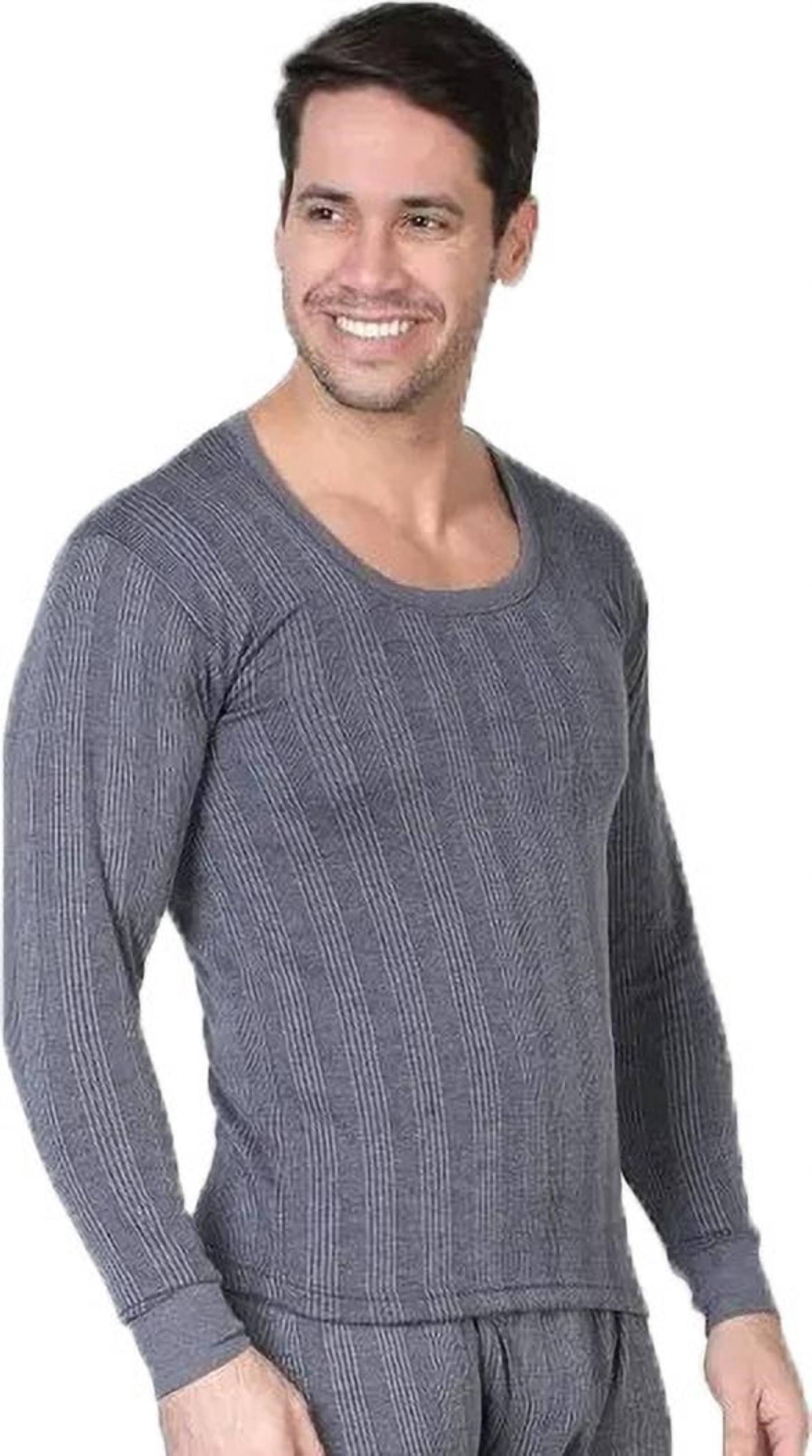     			Reoutlook Pack of 1 Cotton Blend Thermal Tops For Men's ( Grey )