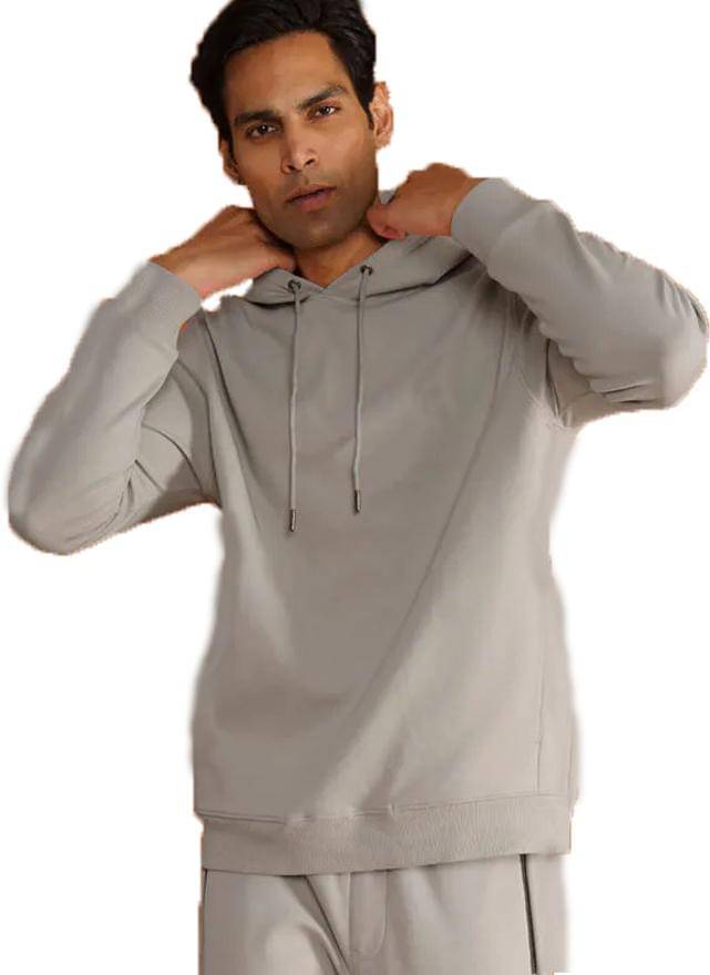     			Reoutlook Woollen Hooded Men's Sweatshirt - Grey ( Pack of 1 )