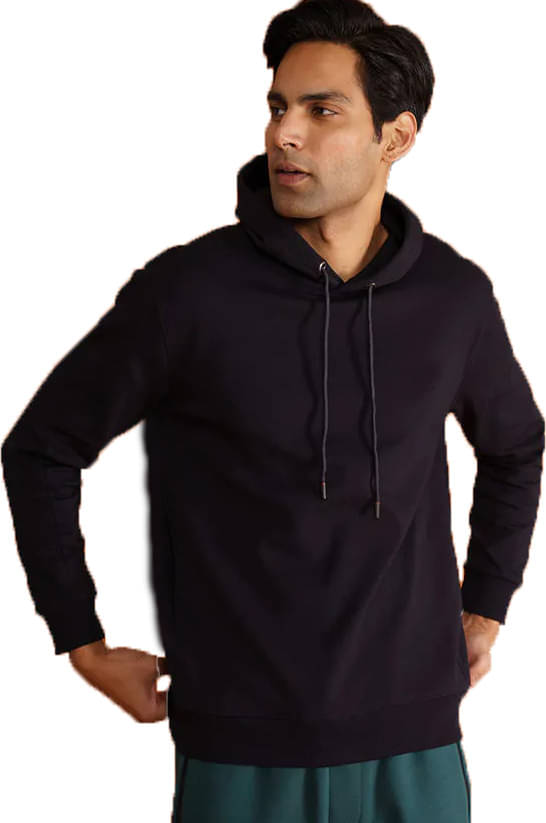     			Reoutlook Woollen Hooded Men's Sweatshirt - Blue ( Pack of 1 )