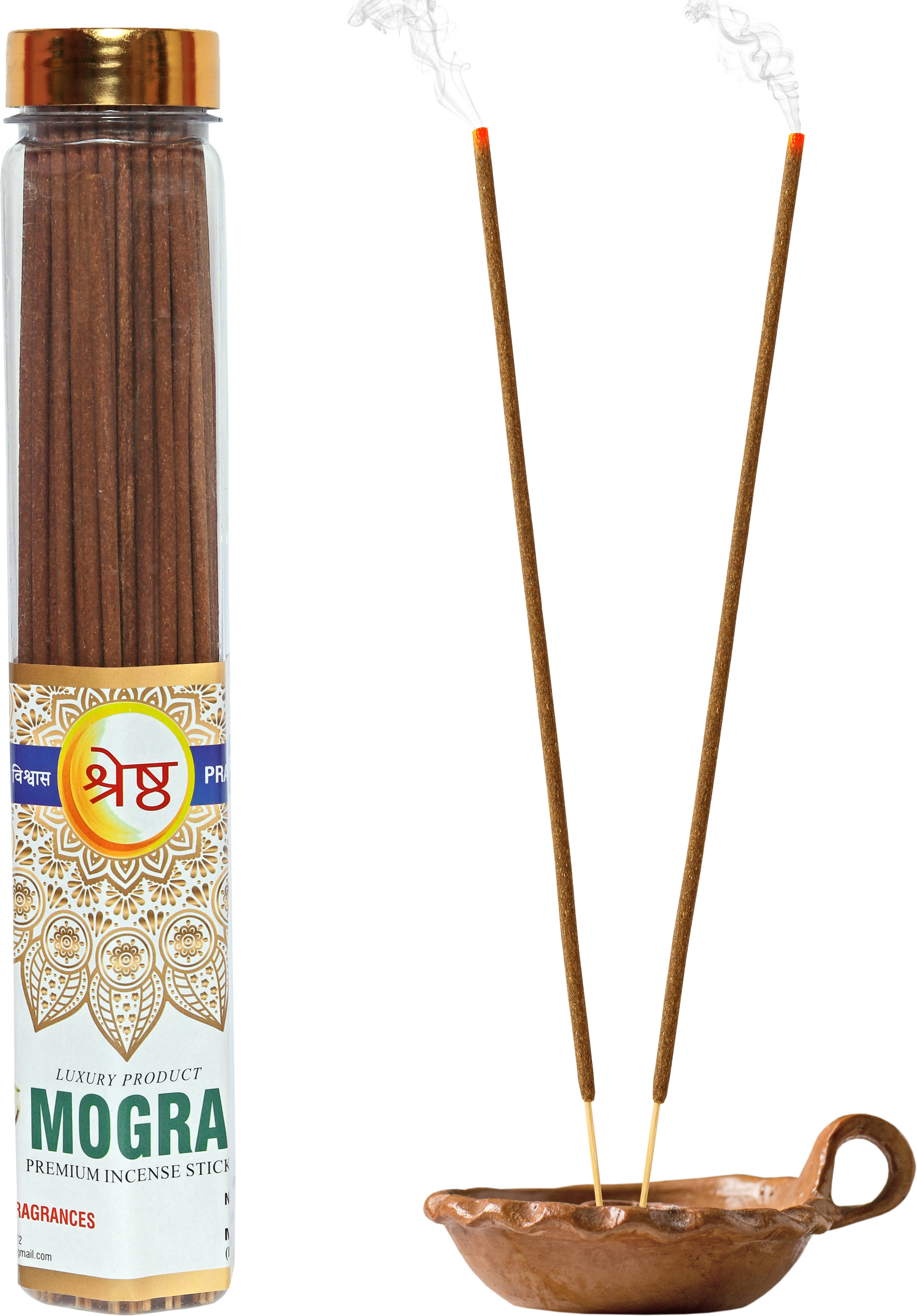     			SHRESHTHA Incense Dhoop Sticks Mogra 100 gm ( Pack of 1 )