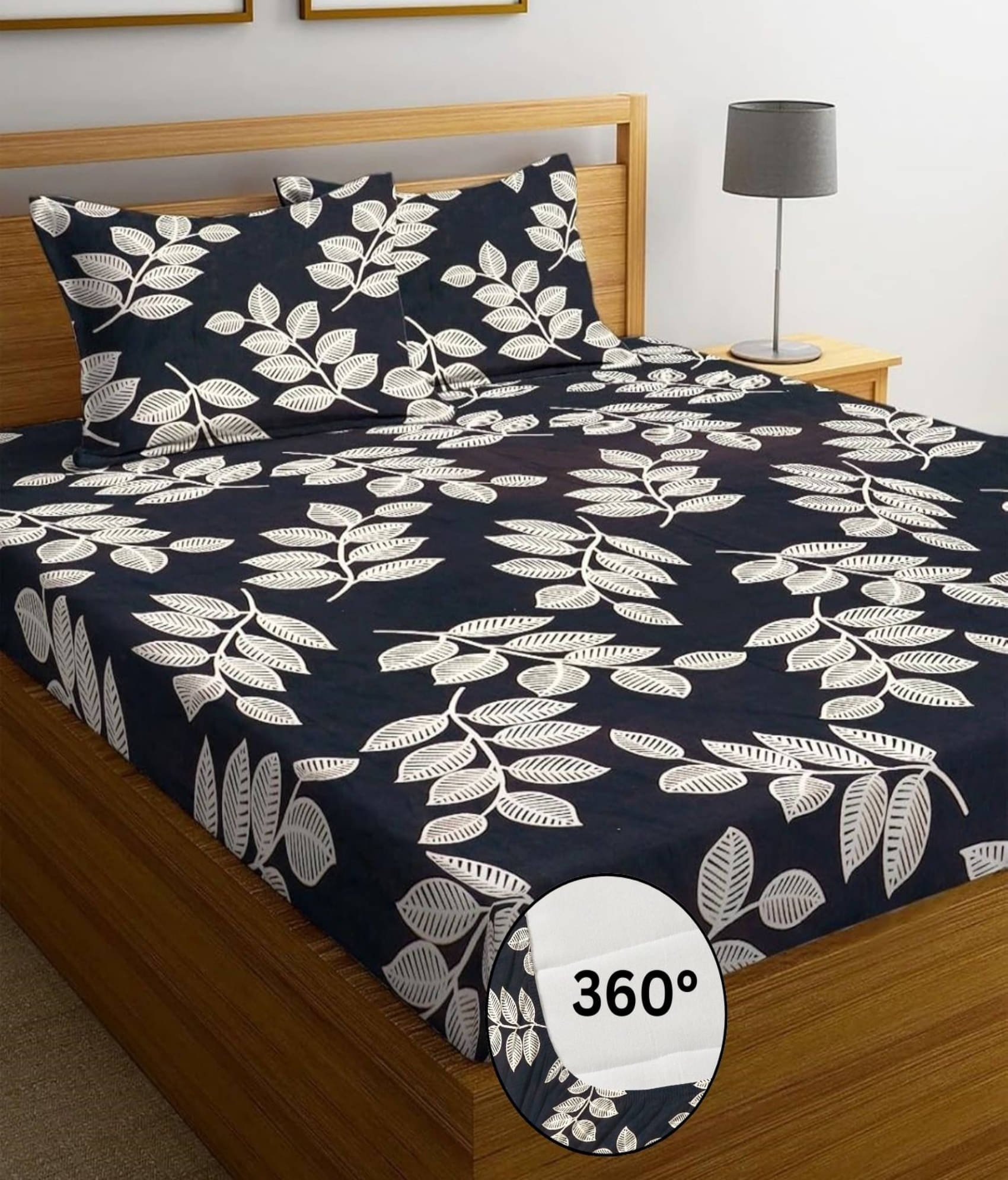     			SWIZIER Cotton Nature Fitted ( King Size ) - Black