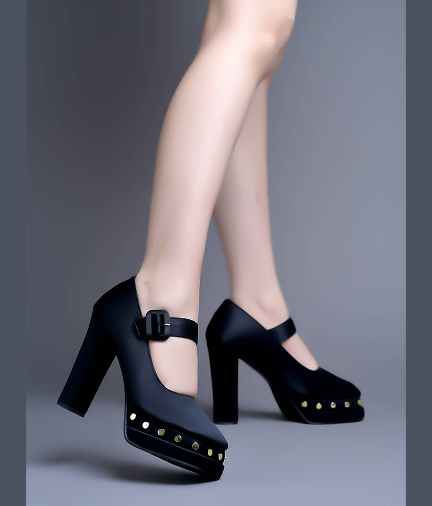 Shoetopia Black Women's Pumps Heels - Heels | Buy online on ZillyBuy