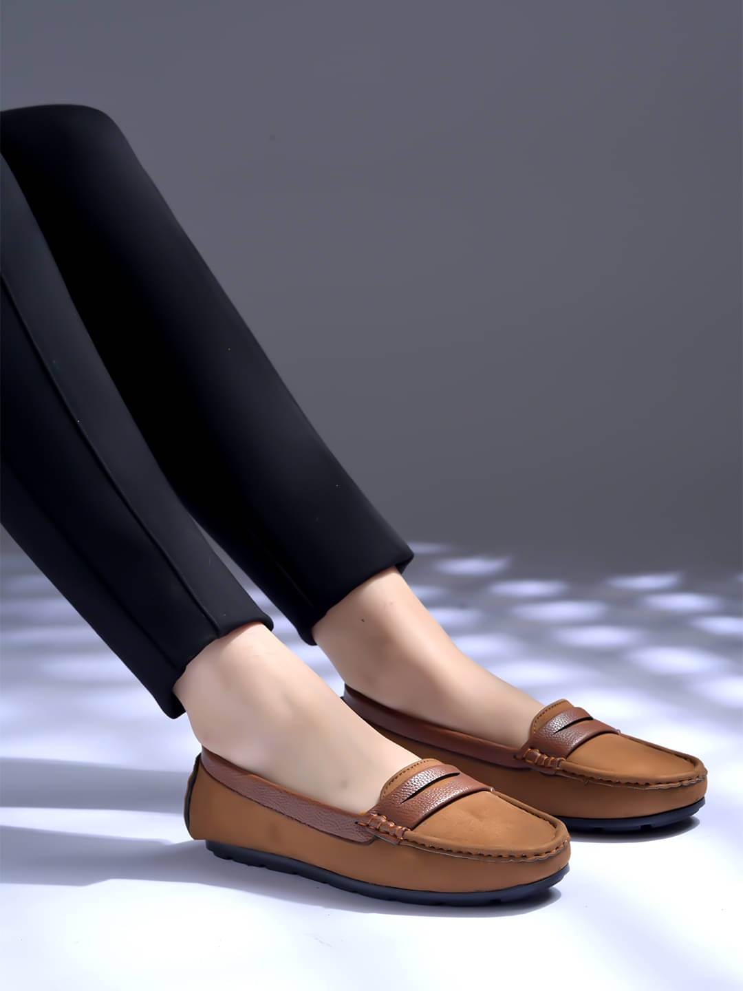     			Shoetopia Tan Women's Loafers