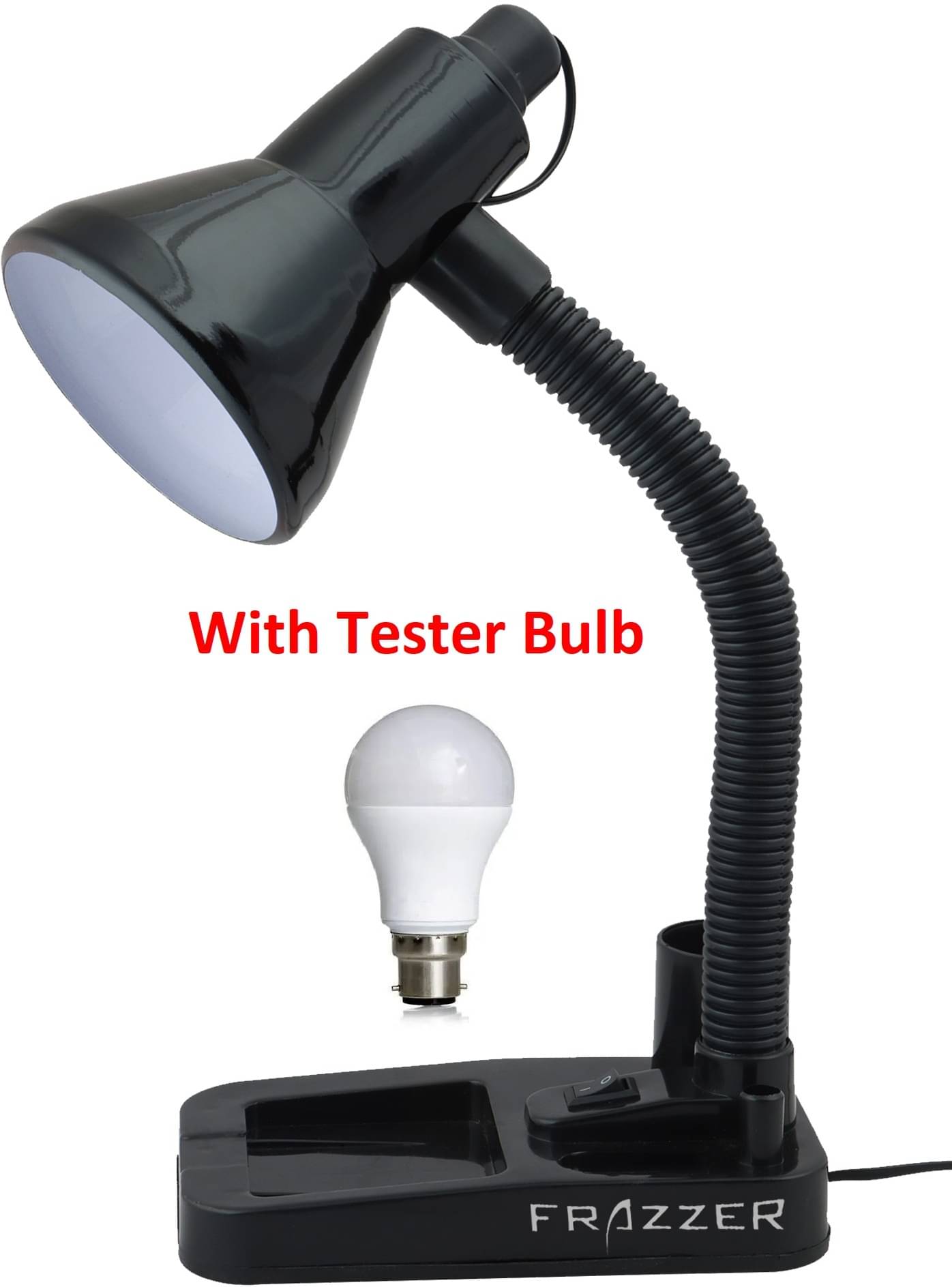     			Spark World Black Study Table Lamp ( Pack of 1 )