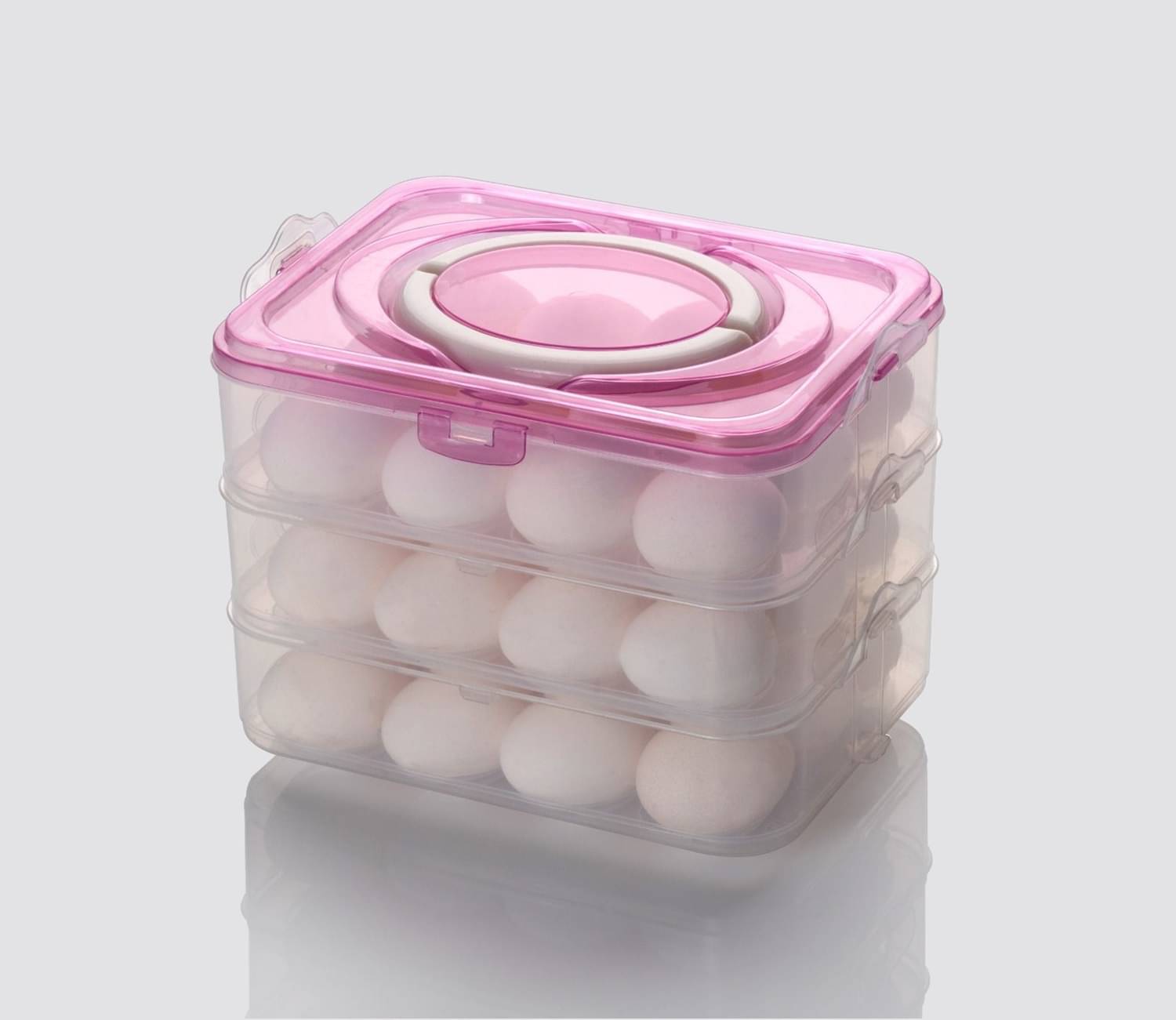     			Stysol Egg Container Plastic White Egg Container ( Set of 1 )