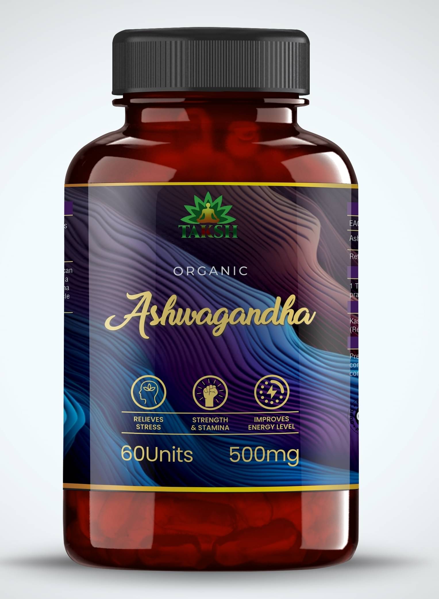     			Taksh Ashwagandha Capsule 500 mg for Stress & Anxiety and Better Immunity