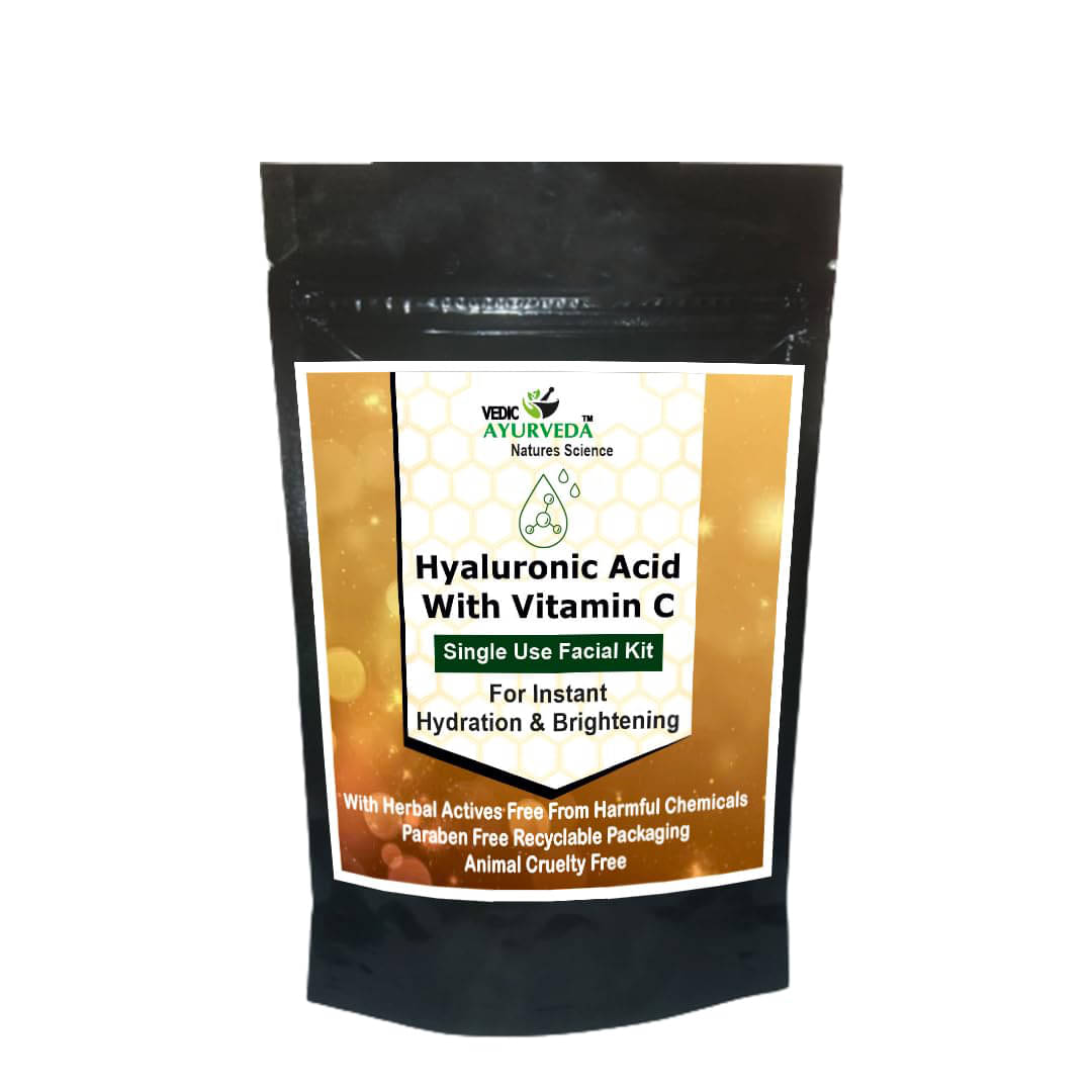 VEDICAYURVEDA Hyaluronic Acid With Vitamin C 1 Time Use Facial Kit For All Skin Type Floral 38.5 ( Pack of 1 ) VEDICAYURVEDA Hyaluronic Acid With Vitamin C 1 Time Use Facial Kit For All Skin Type Floral 38.5 ( Pack of 1 )
