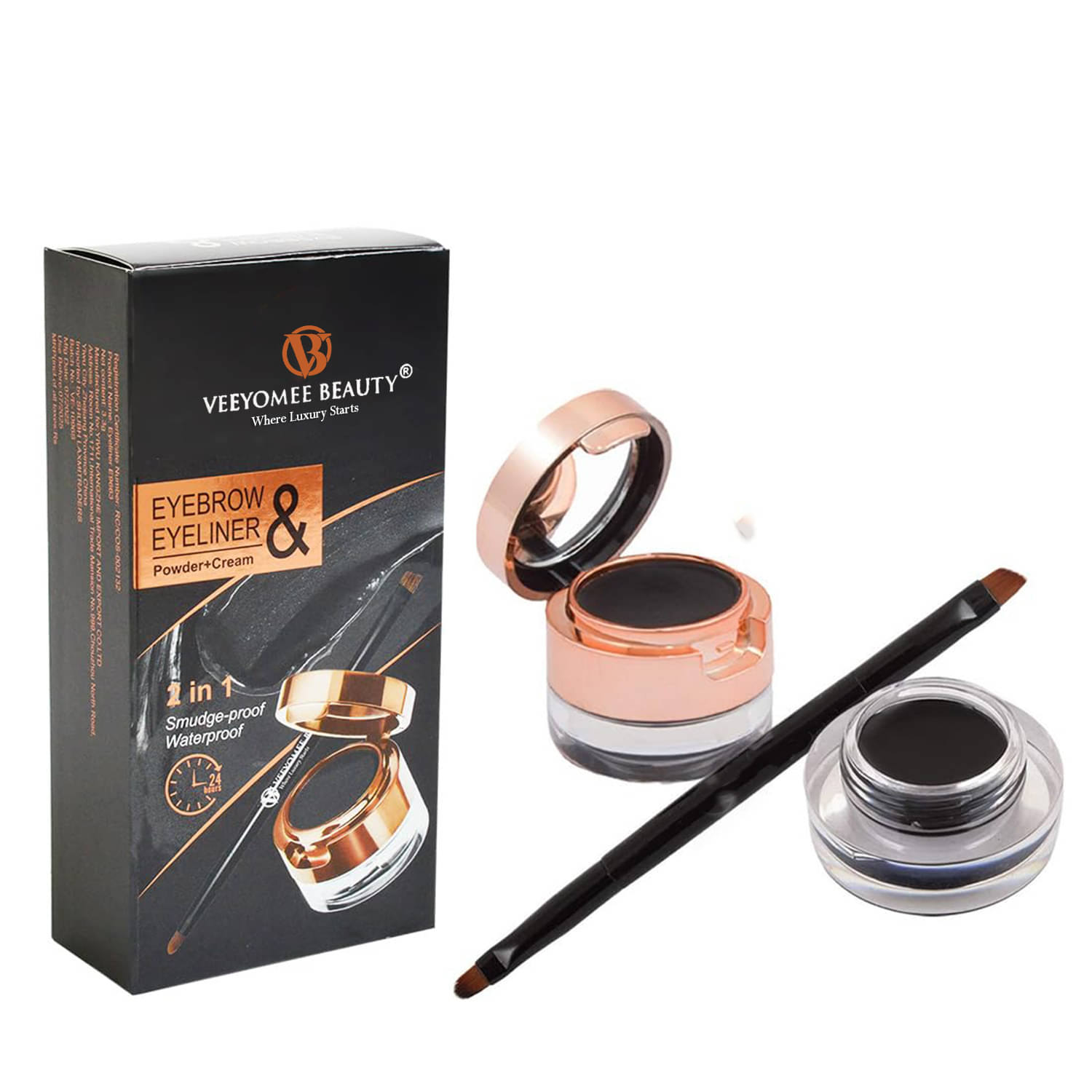    			Veeyomee Beauty Black Natural Eye Liner Gel ( Pack of 1 )