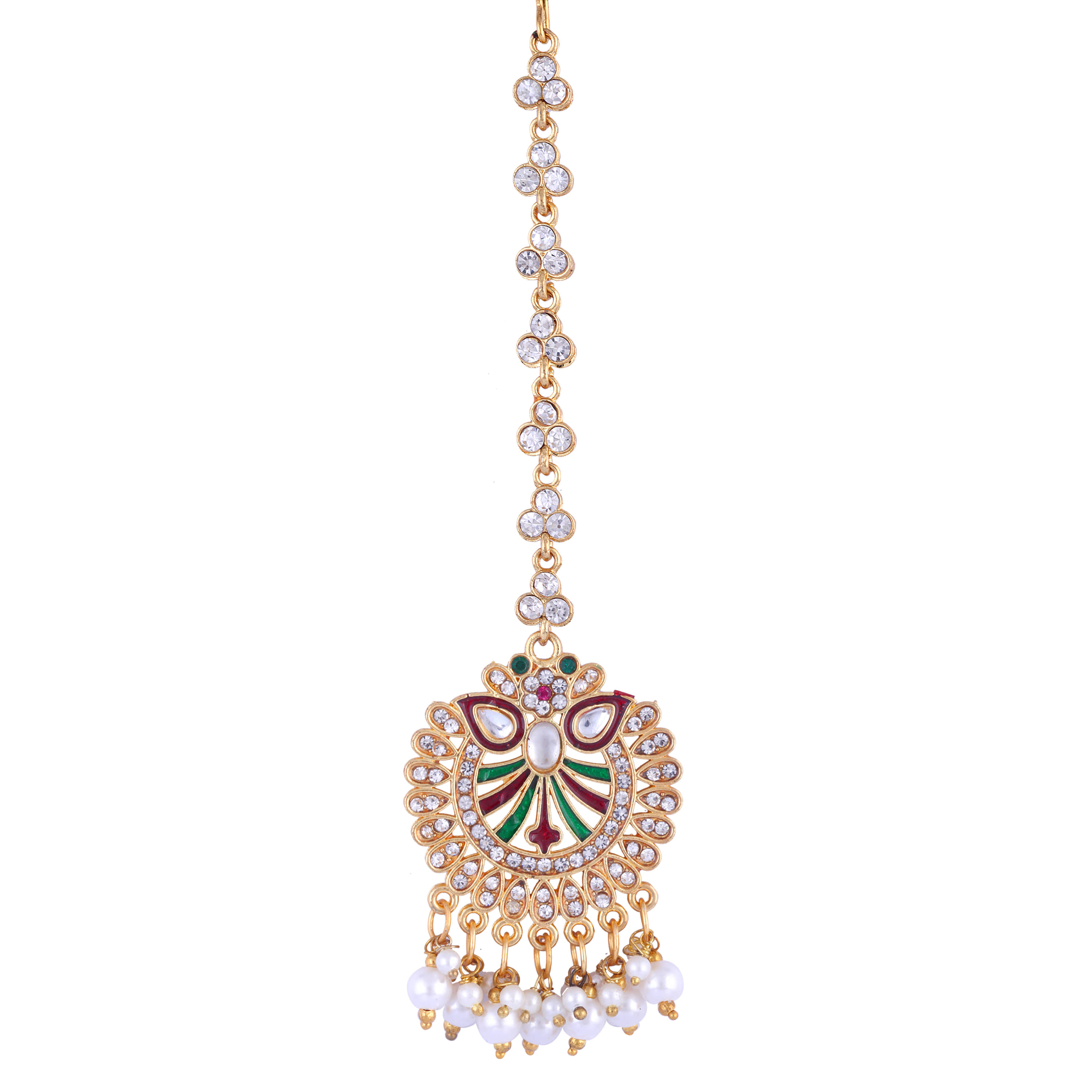 Vighnaharta Golden Maang Tikka ( Pack of 1 ) - Jewellery Sets | Buy online on ZillyBuy
