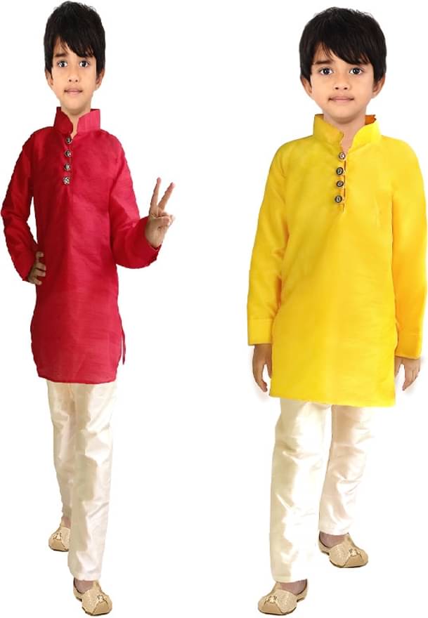 hrr Boys Cotton Blend Red Kurta Pyjama Set ( Pack of 2 ) hrr Boys Cotton Blend Red Kurta Pyjama Set ( Pack of 2 )