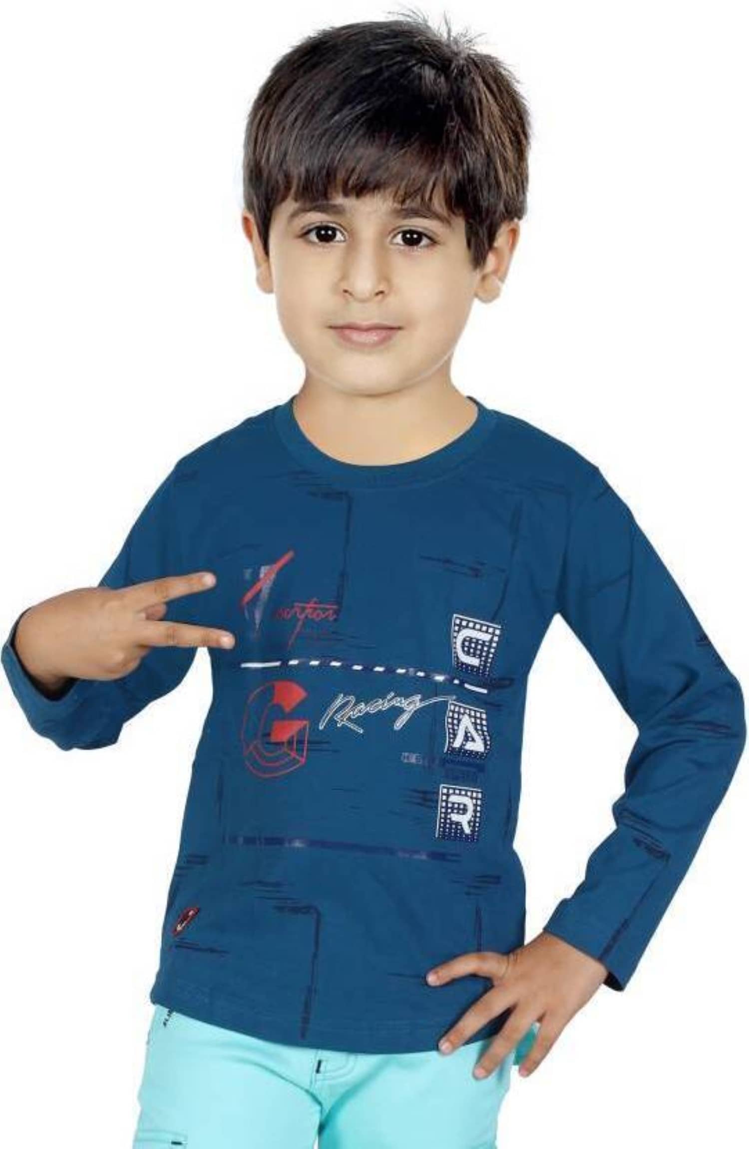 hrr Pack of 2 Boys Cotton T-Shirt ( Blue )