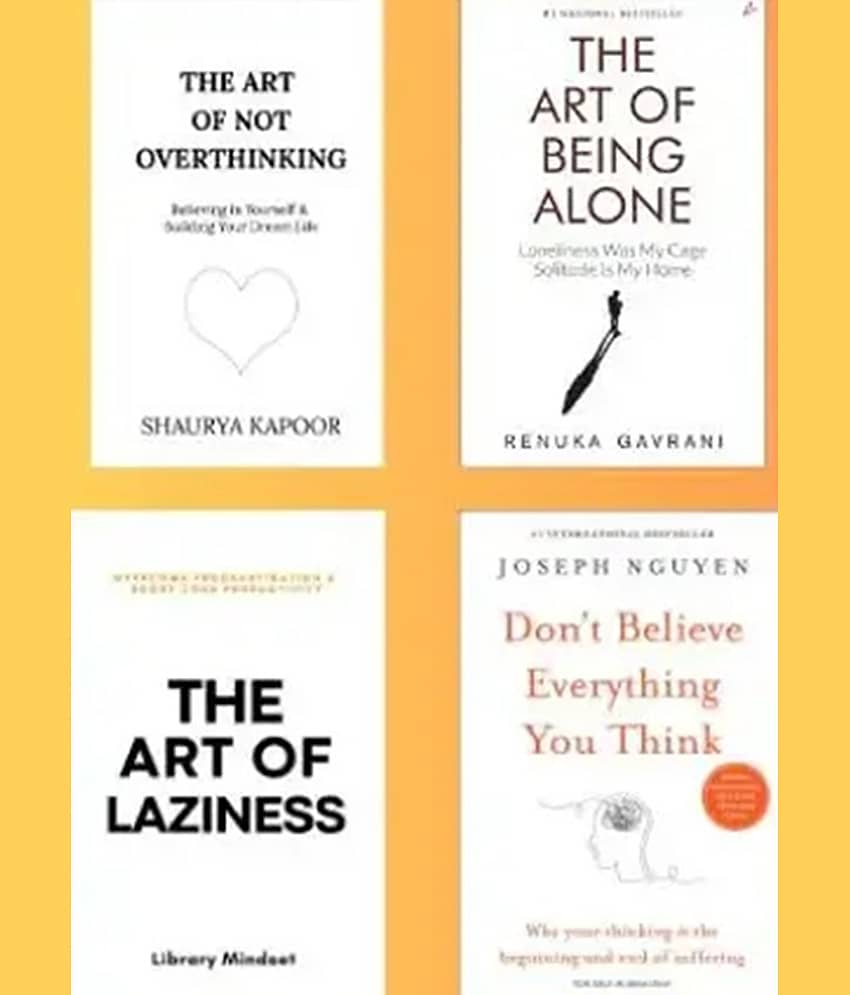 the art of not overthinking+the art of being alone + art of laziness + Don't Believe Everything You Think - Stationery | Buy online on ZillyBuy