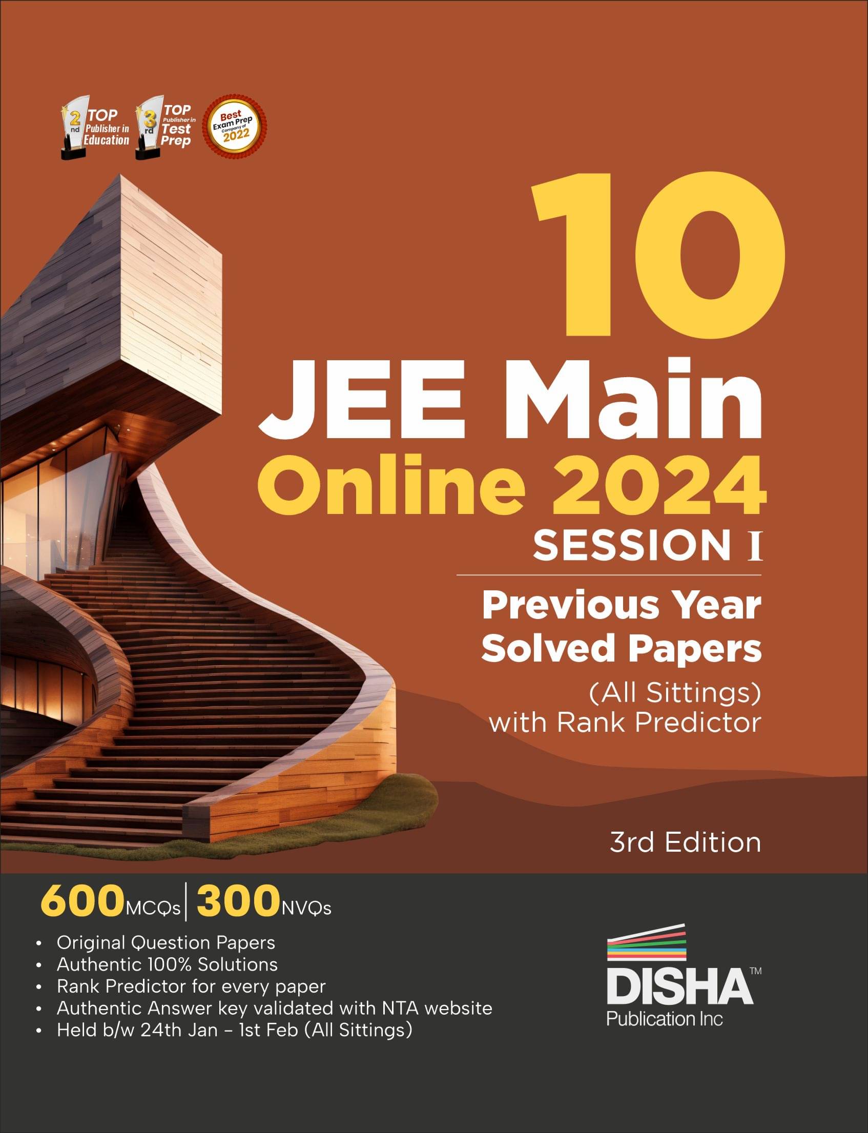 10 JEE Main Online 2024 Session I Previous Year Solved Papers (All sittings) with Rank Predictor 3rd Edition | PYQs for Physics, Chemistry & Mathemati 10 JEE Main Online 2024 Session I Previous Year Solved Papers (All sittings) with Rank Predictor 3rd Edition | PYQs for Physics, Chemistry & Mathemati