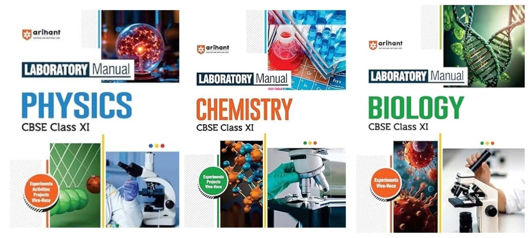     			Arihant Laboratory Manual Physics, Chemistry & Biology CBSE Class - XI 2025 EXAM