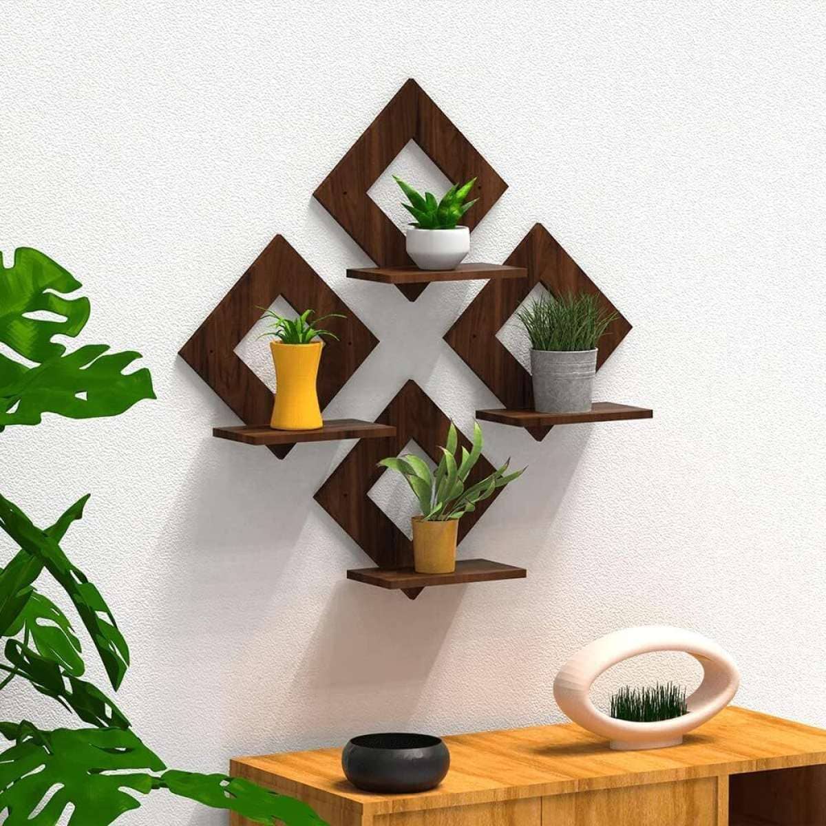 Arpita Crafts Wood Wall Sculpture Black - Pack of 1