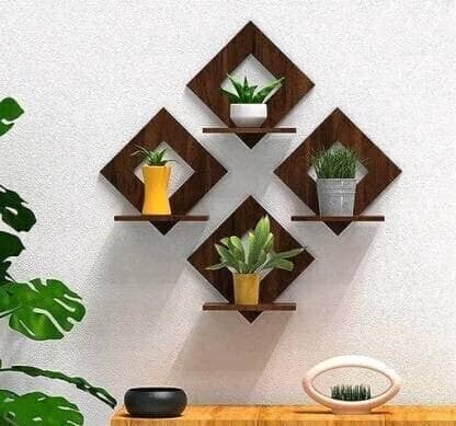 Arpita Crafts Wood Wall Sculpture Brown - Pack of 1