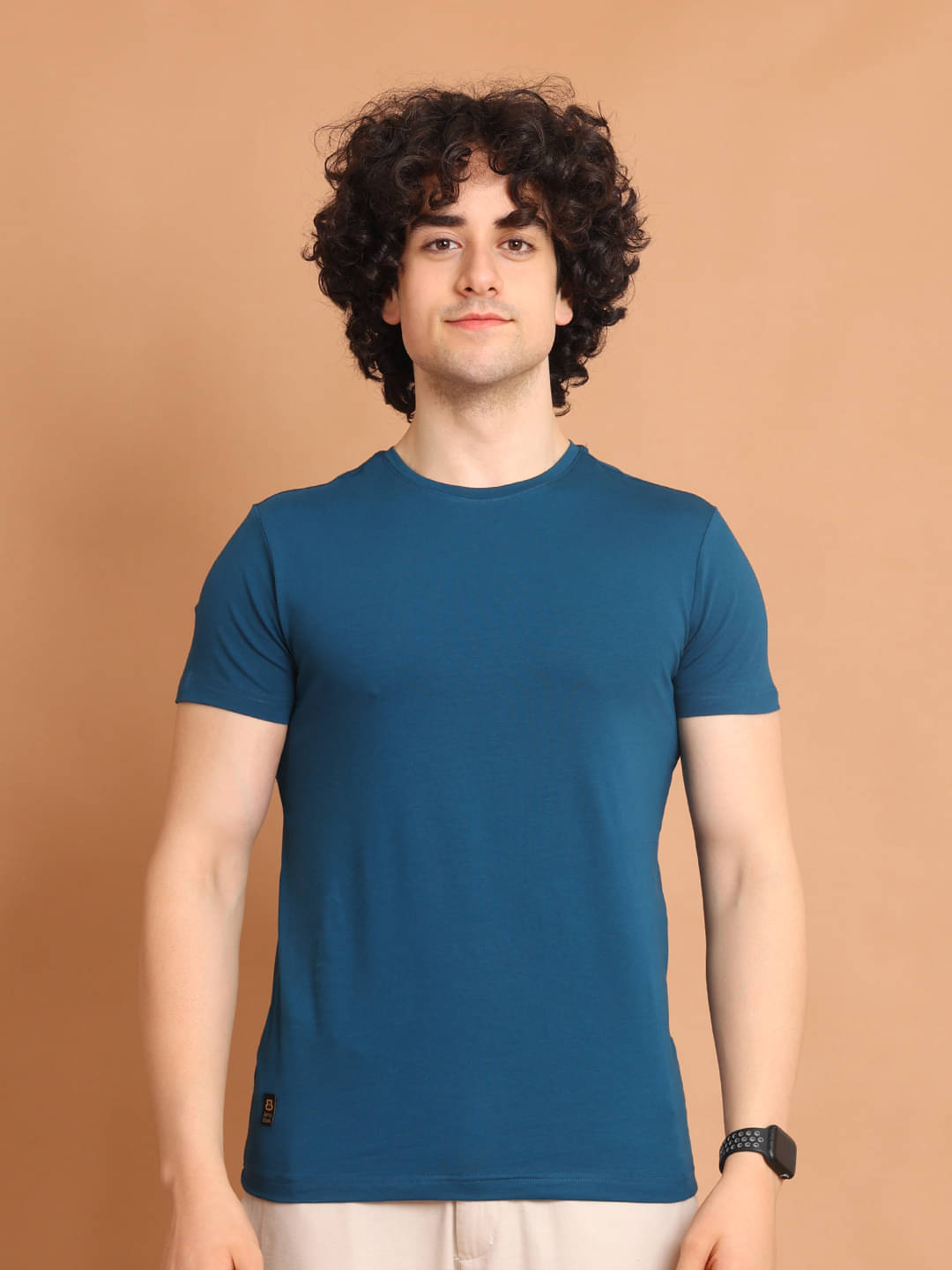 BERRYBLUES 100% Cotton Regular Fit Solid Half Sleeves Men's Round T-Shirt - Blue ( Pack of 1 ) BERRYBLUES 100% Cotton Regular Fit Solid Half Sleeves Men's Round T-Shirt - Blue ( Pack of 1 )