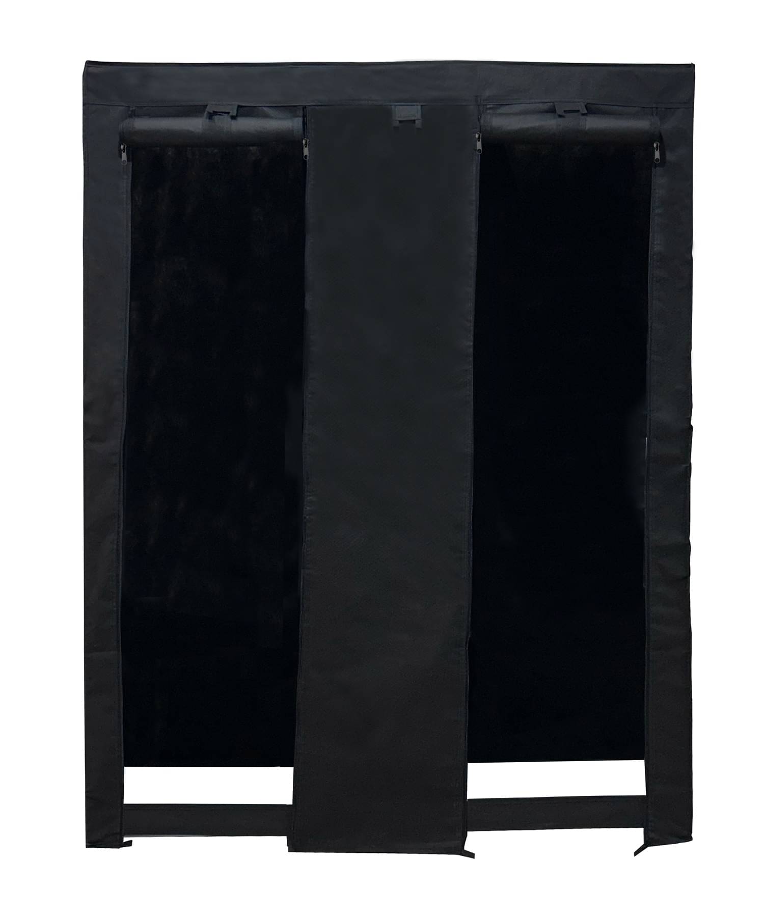 BHIMADA Outer Cover with Zipper for Collapsible Wardrobe Rack 6+2 Almirah Non-Woven Fabric (Black) BHIMADA Outer Cover with Zipper for Collapsible Wardrobe Rack 6+2 Almirah Non-Woven Fabric (Black)