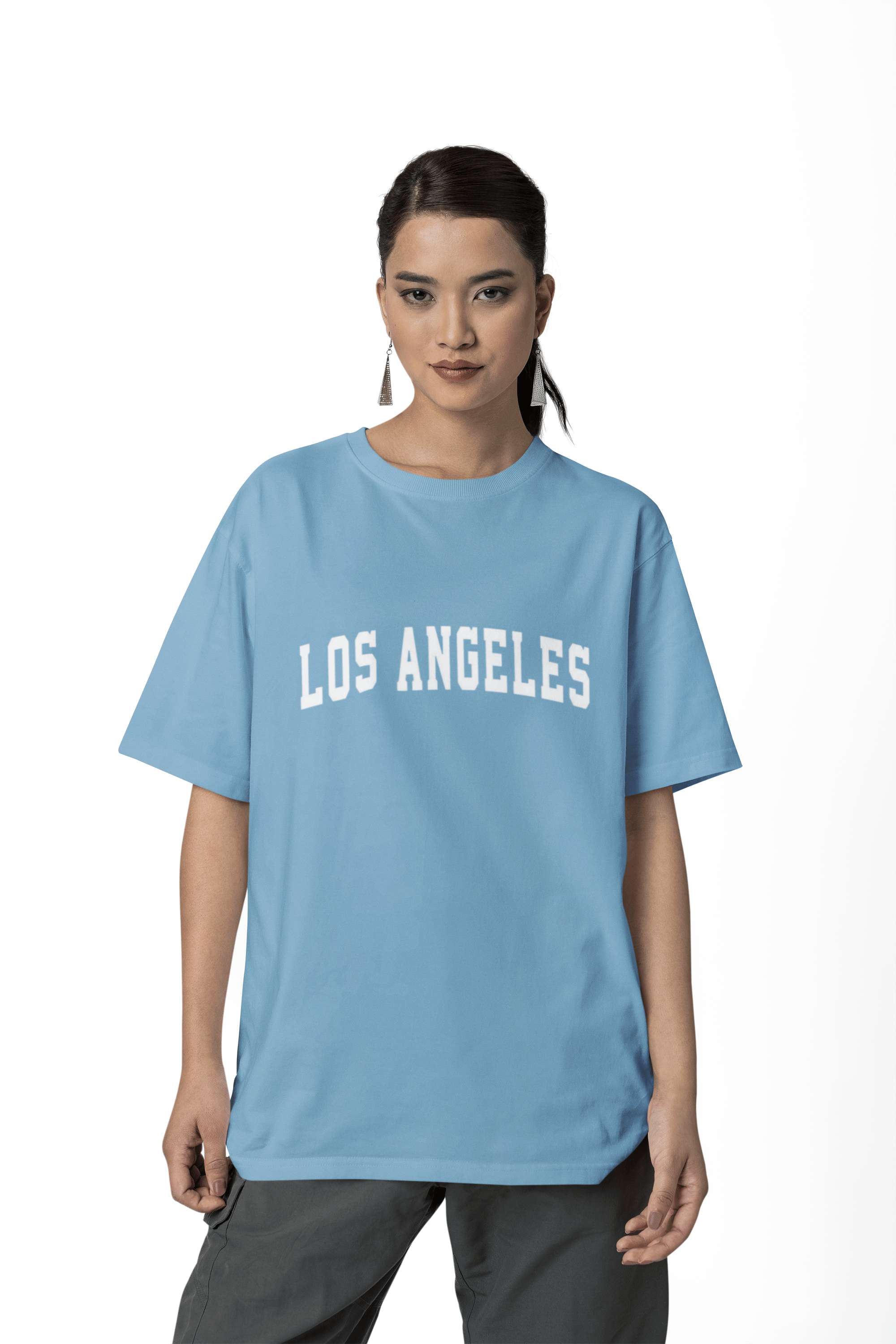     			BICHARA Women's Cotton Blend Regular Top ( Aqua Blue )