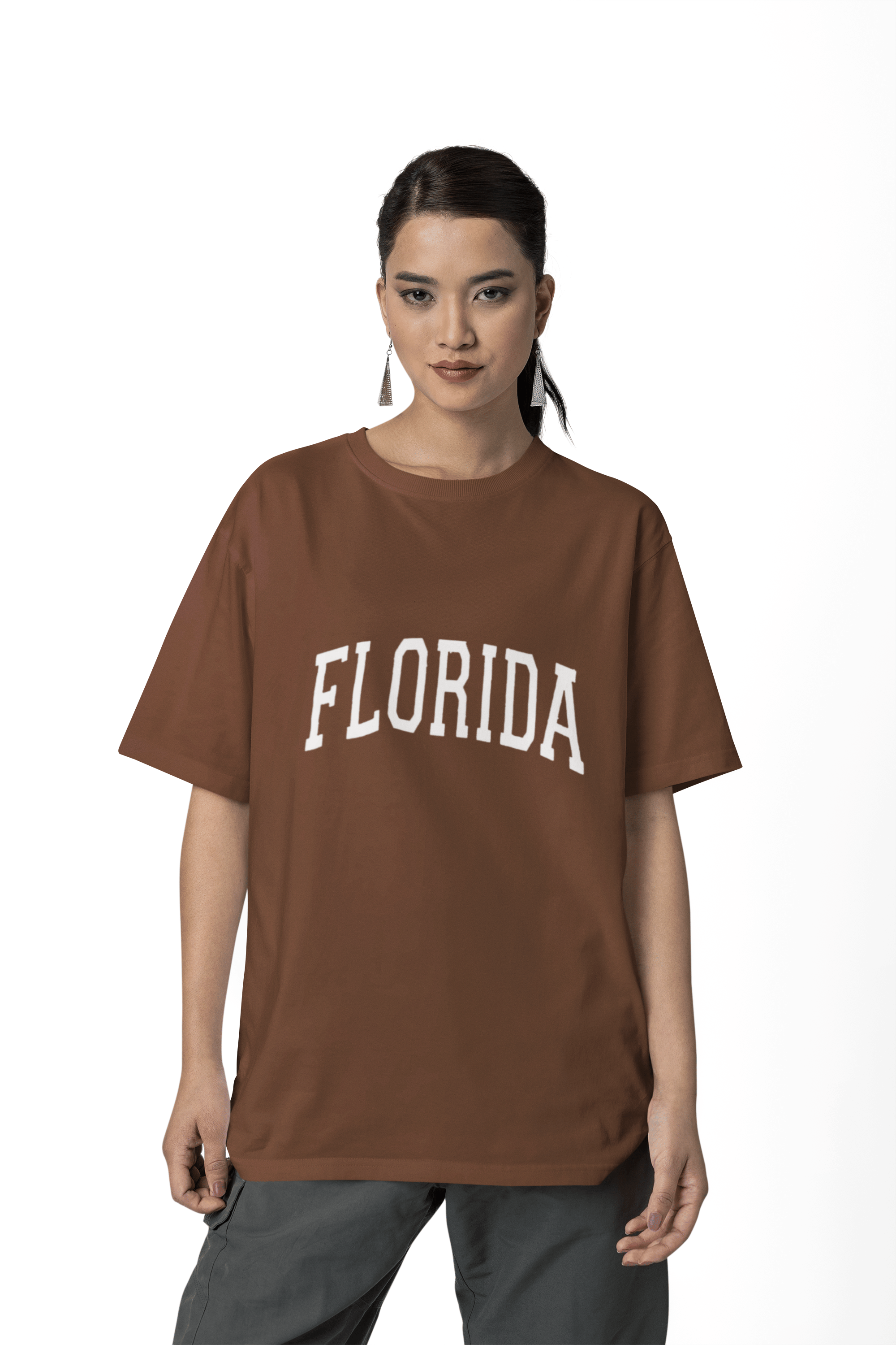 BICHARA Women's Cotton Blend Regular Top ( Brown ) BICHARA Women's Cotton Blend Regular Top ( Brown )