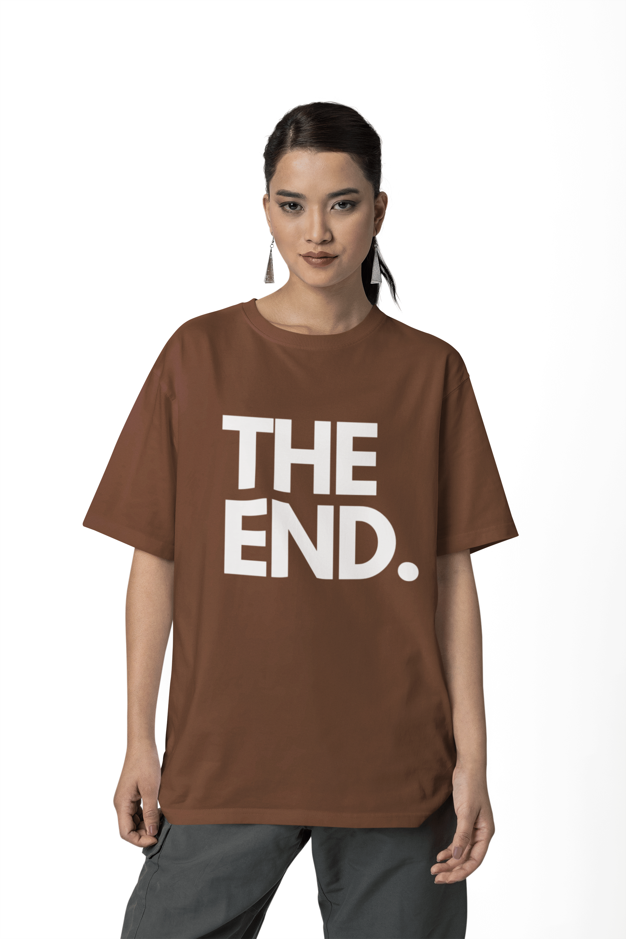 BICHARA Women's Cotton Blend Regular Top ( Brown ) BICHARA Women's Cotton Blend Regular Top ( Brown )