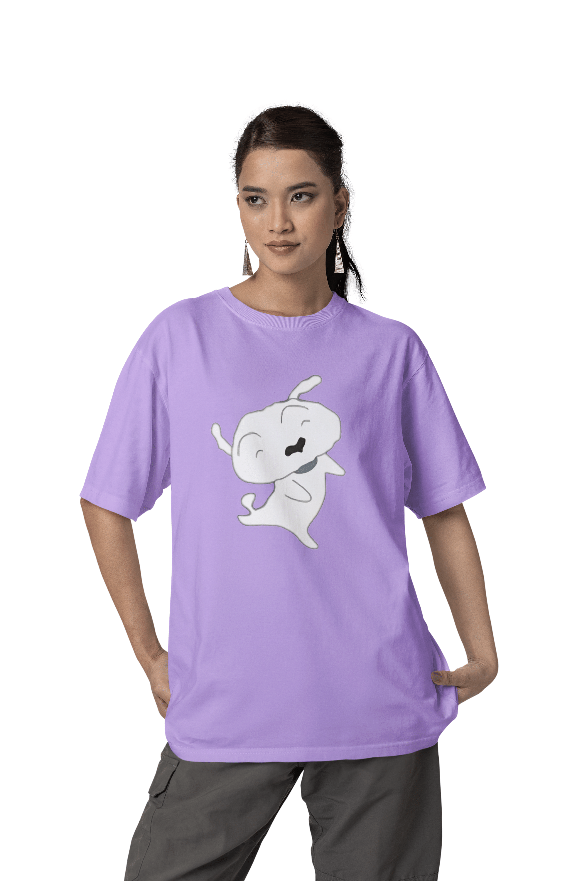     			BICHARA Women's Cotton Blend Regular Top ( Lavendar )
