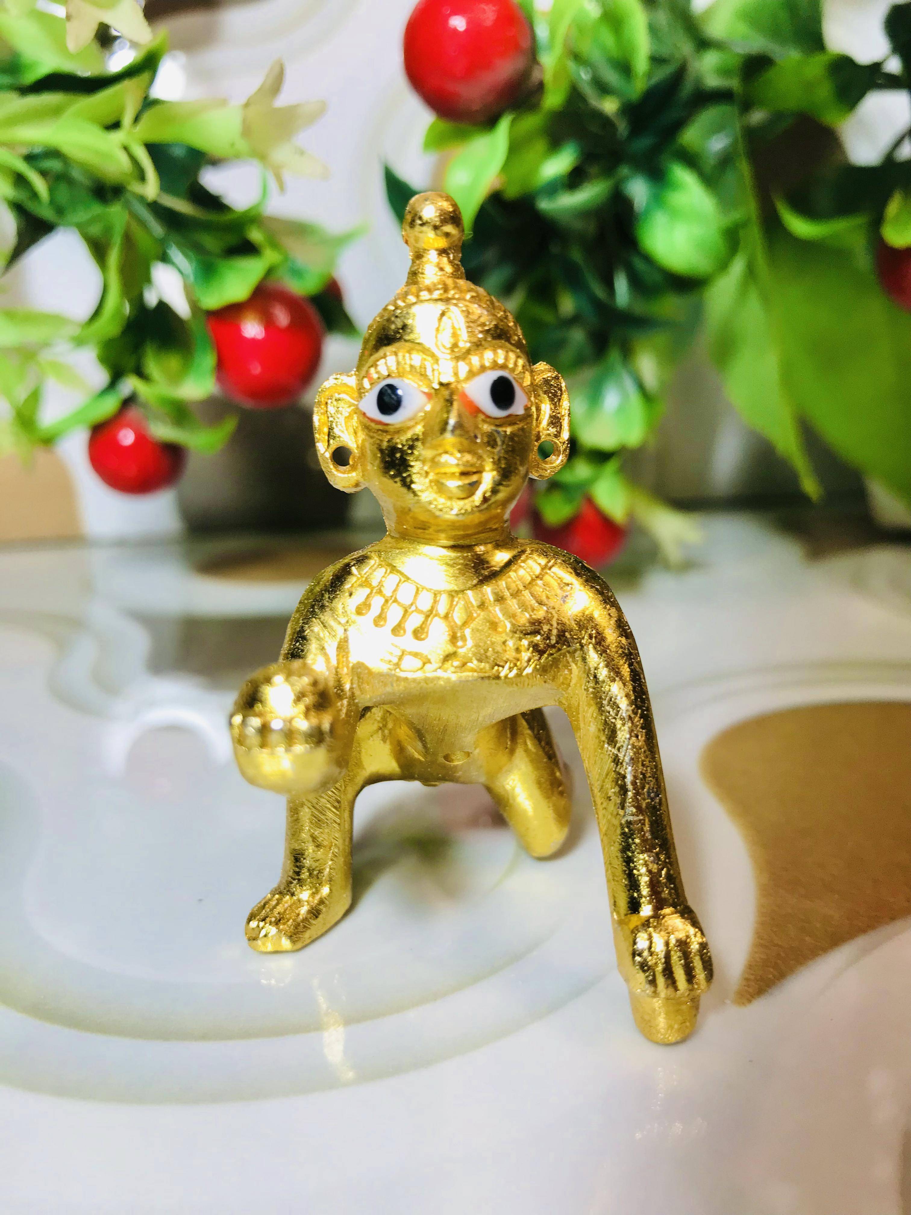    			Basukiya Polyresin Lord Krishna Idol ( 15 cm )