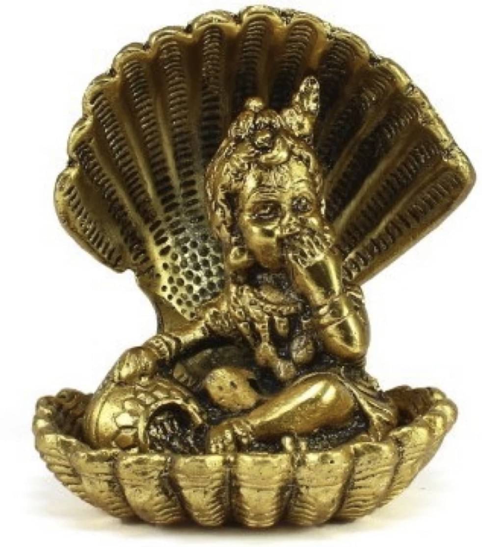     			Basukiya Polyresin Lord Krishna Idol ( 15 cm )