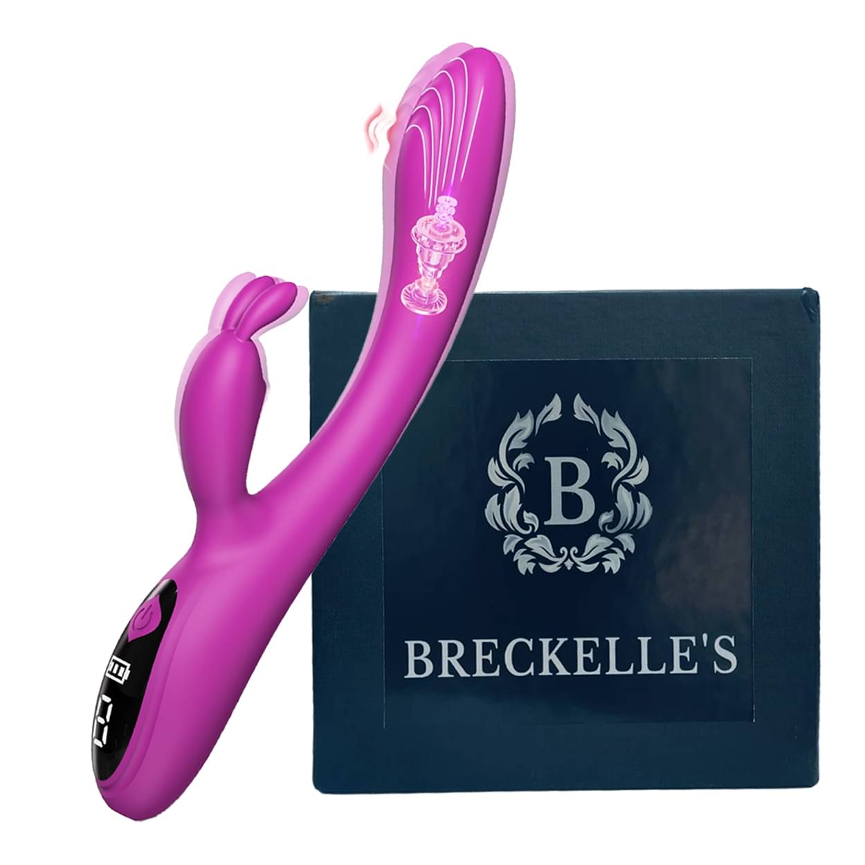 Breckelle's LED Display 9 Mode Portable Manual Massager Breckelle's LED Display 9 Mode Portable Manual Massager