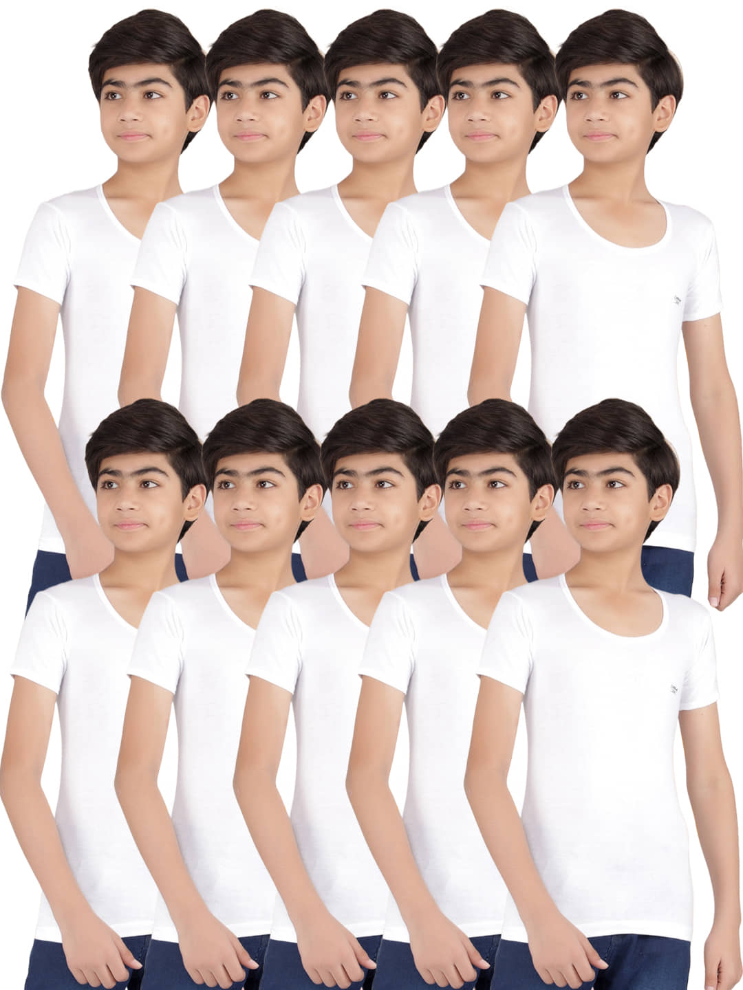 Dollar lehar Pack of 3 Boys Cotton Vest ( White ) - Nightwear & Loungewear | Buy online on ZillyBuy