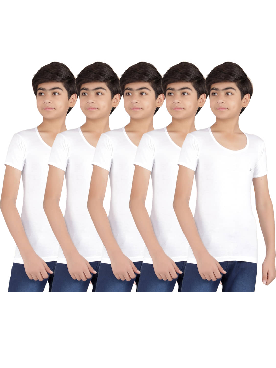 Dollar lehar Pack of 3 Boys Cotton Vest ( White ) - Nightwear & Loungewear | Buy online on ZillyBuy